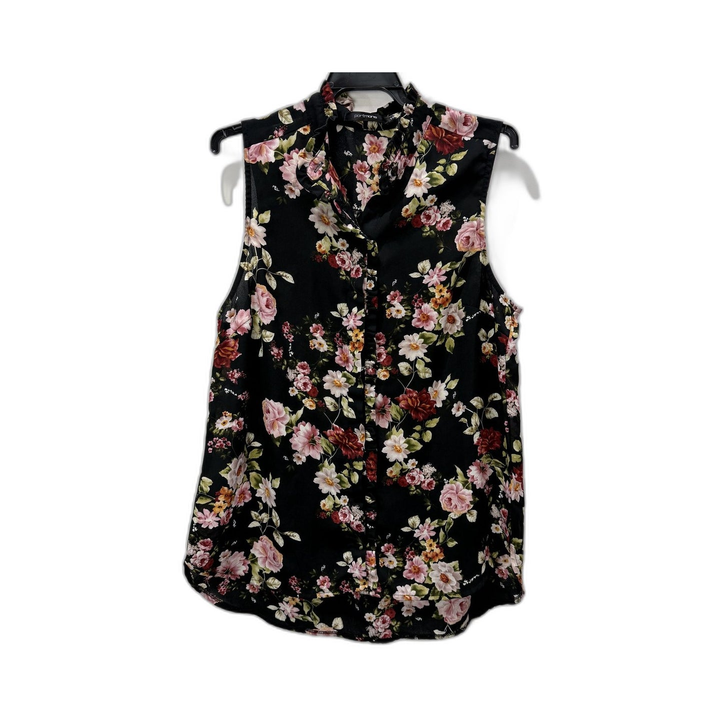 Portmans Womens Sleeveless Floral Blouse Casual Feminine Top Multi Color Size 12