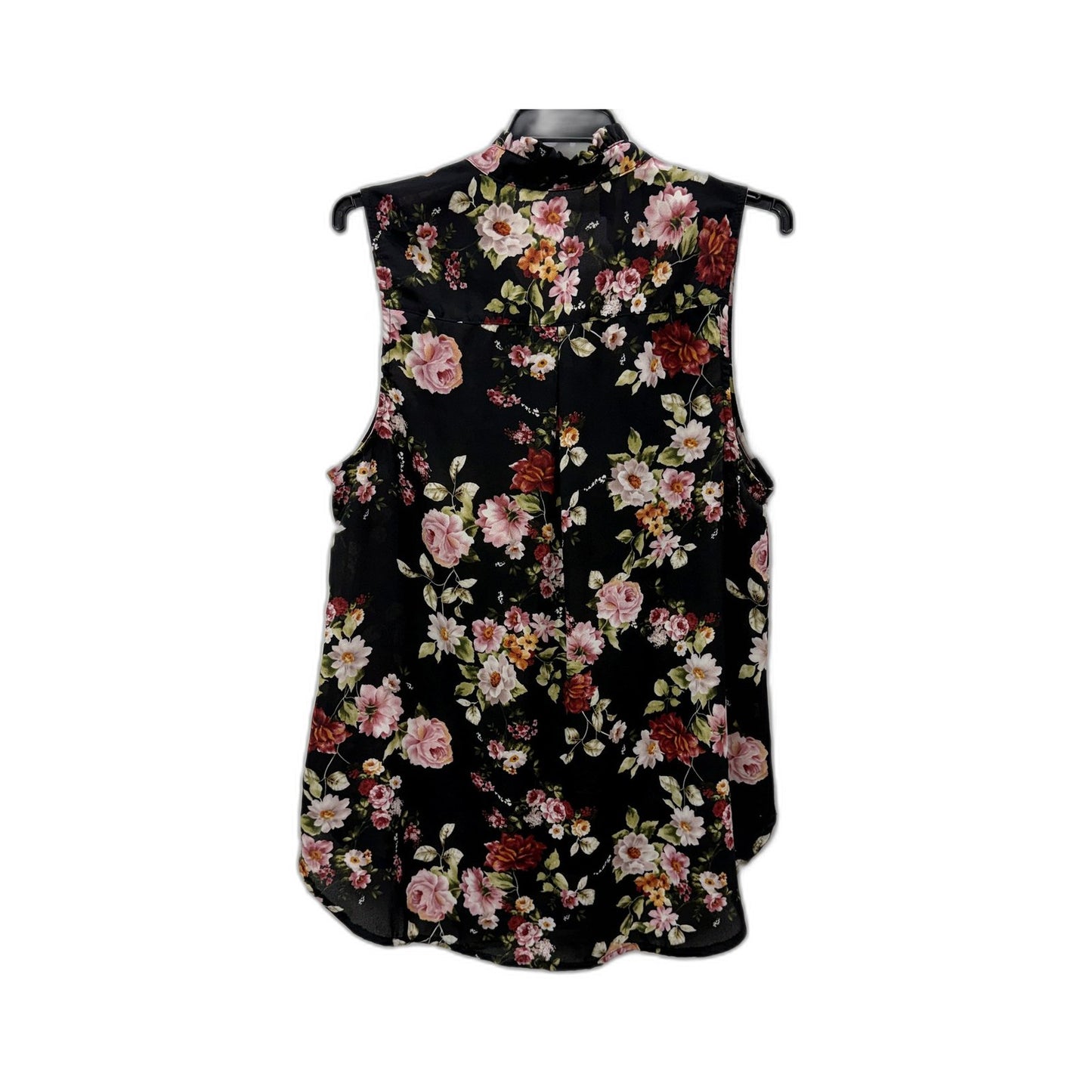 Portmans Womens Sleeveless Floral Blouse Casual Feminine Top Multi Color Size 12