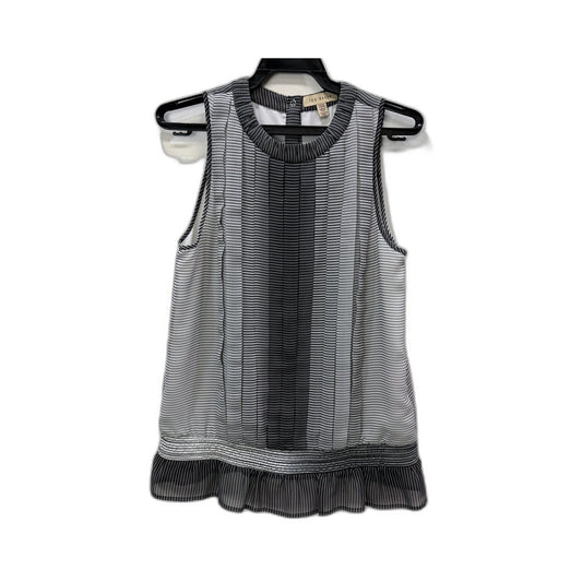 Ted Baker Womens Sleeveless Striped Blouse in Black and White, Size 1