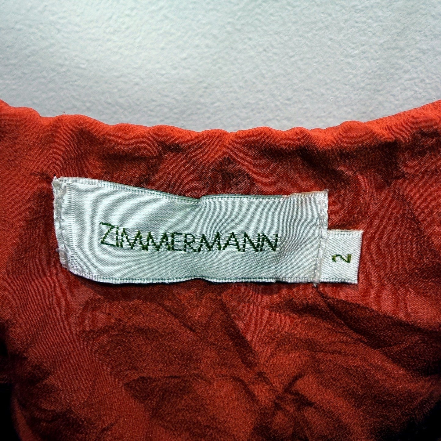 Zimmermann Womens Silk Camisole Top with Ruffled Detail in Orange, Size 2