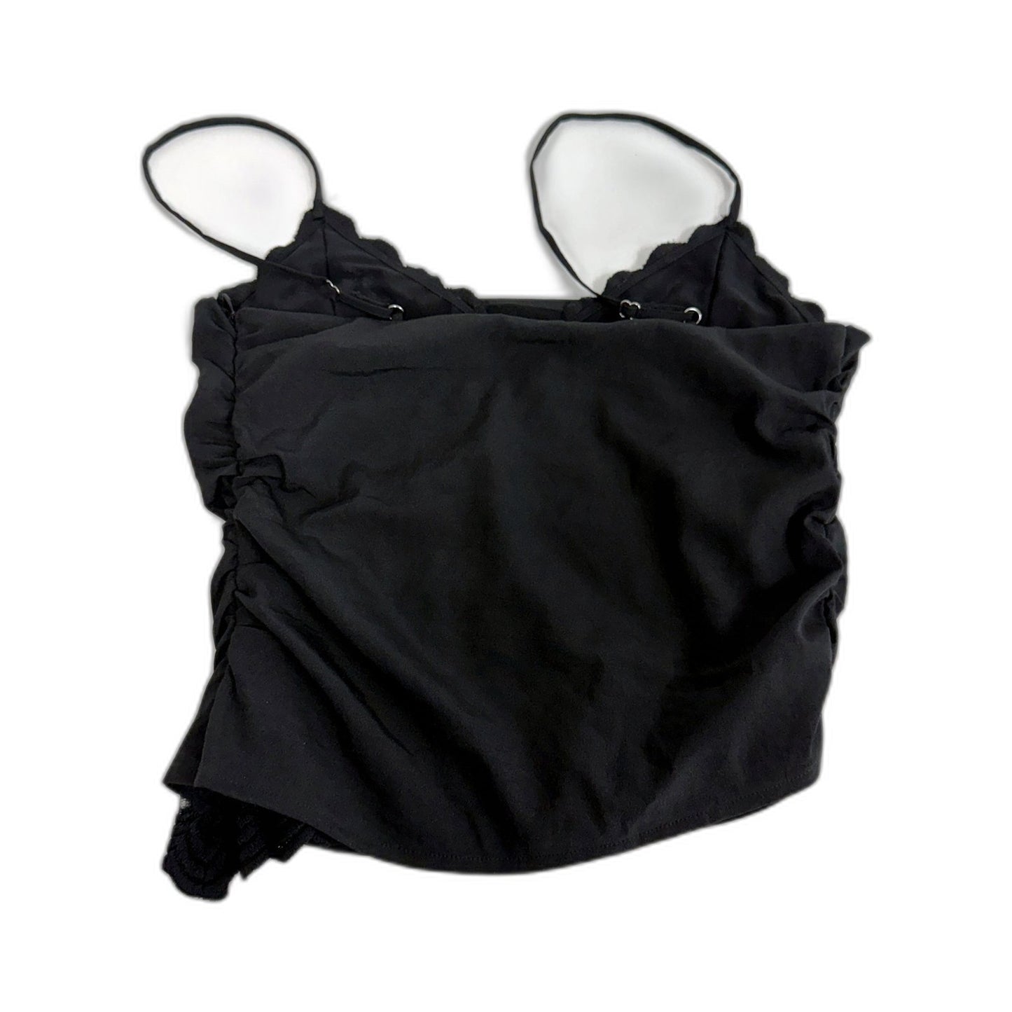 White Fox Womens Duel Layer Lace Camisole Top in Black, Size M NEW
