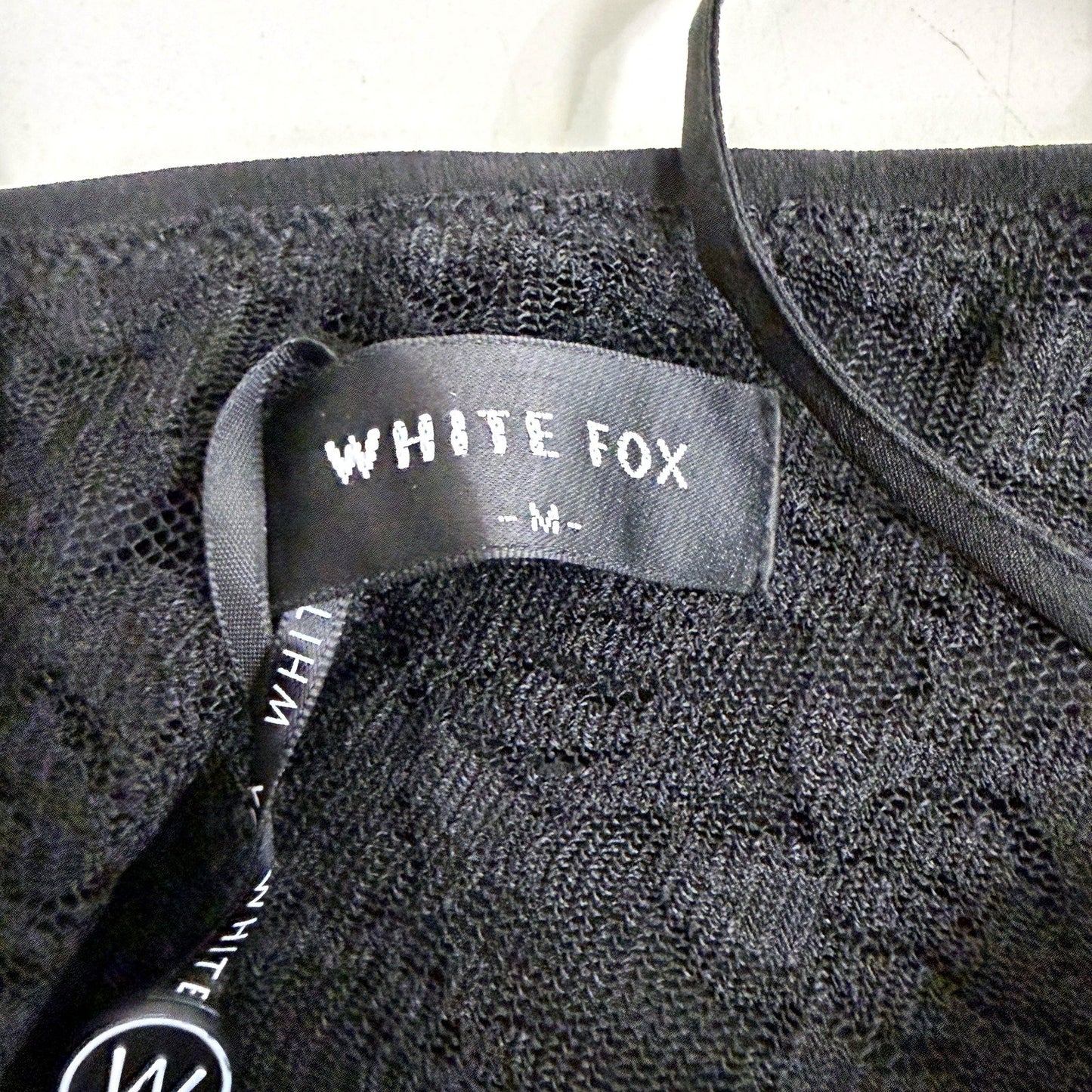 White Fox Womens Duel Layer Lace Camisole Top in Black, Size M NEW