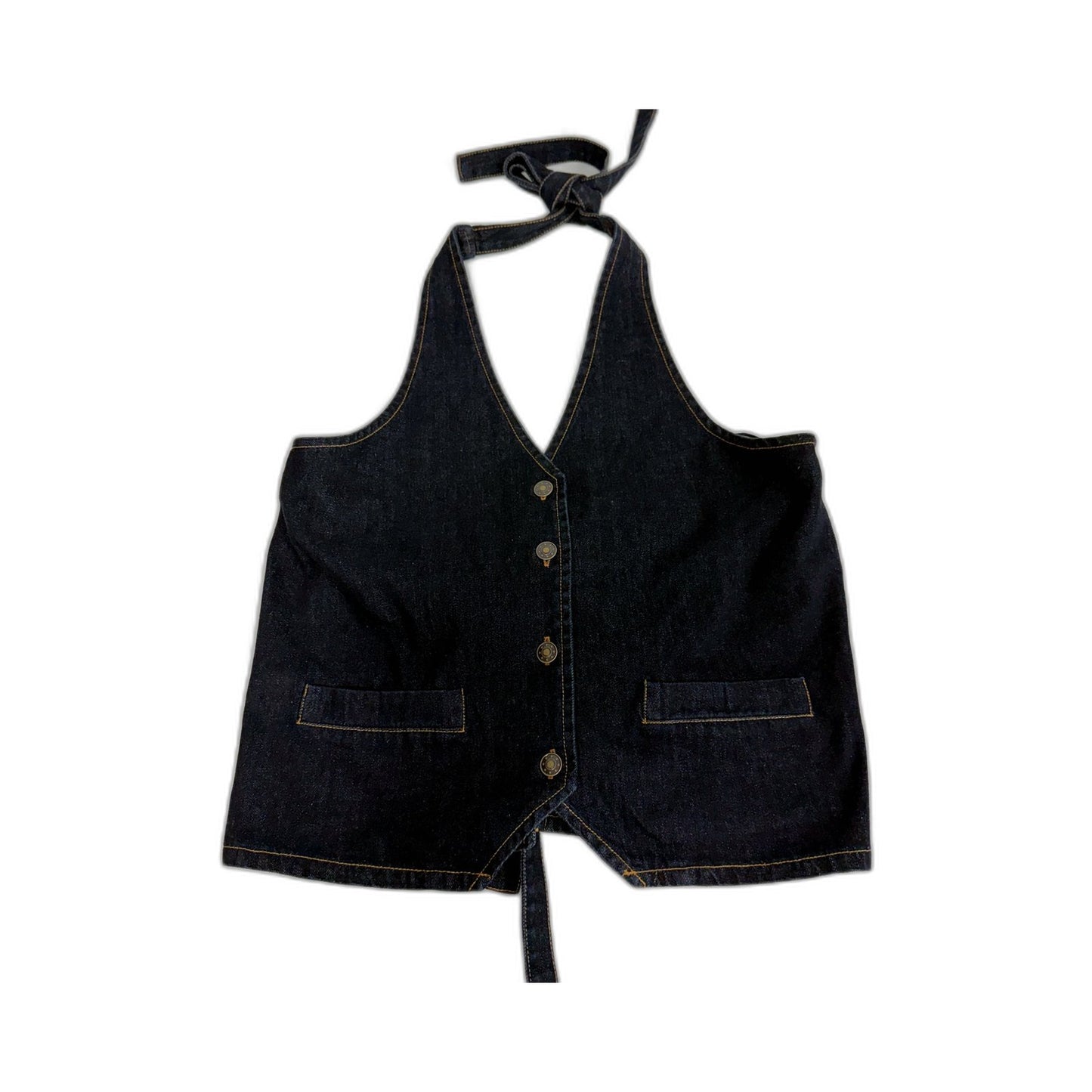 Lioness Womens Denim Bib Overalls Casual Lightweight Black Jumpsuit Size S NEW