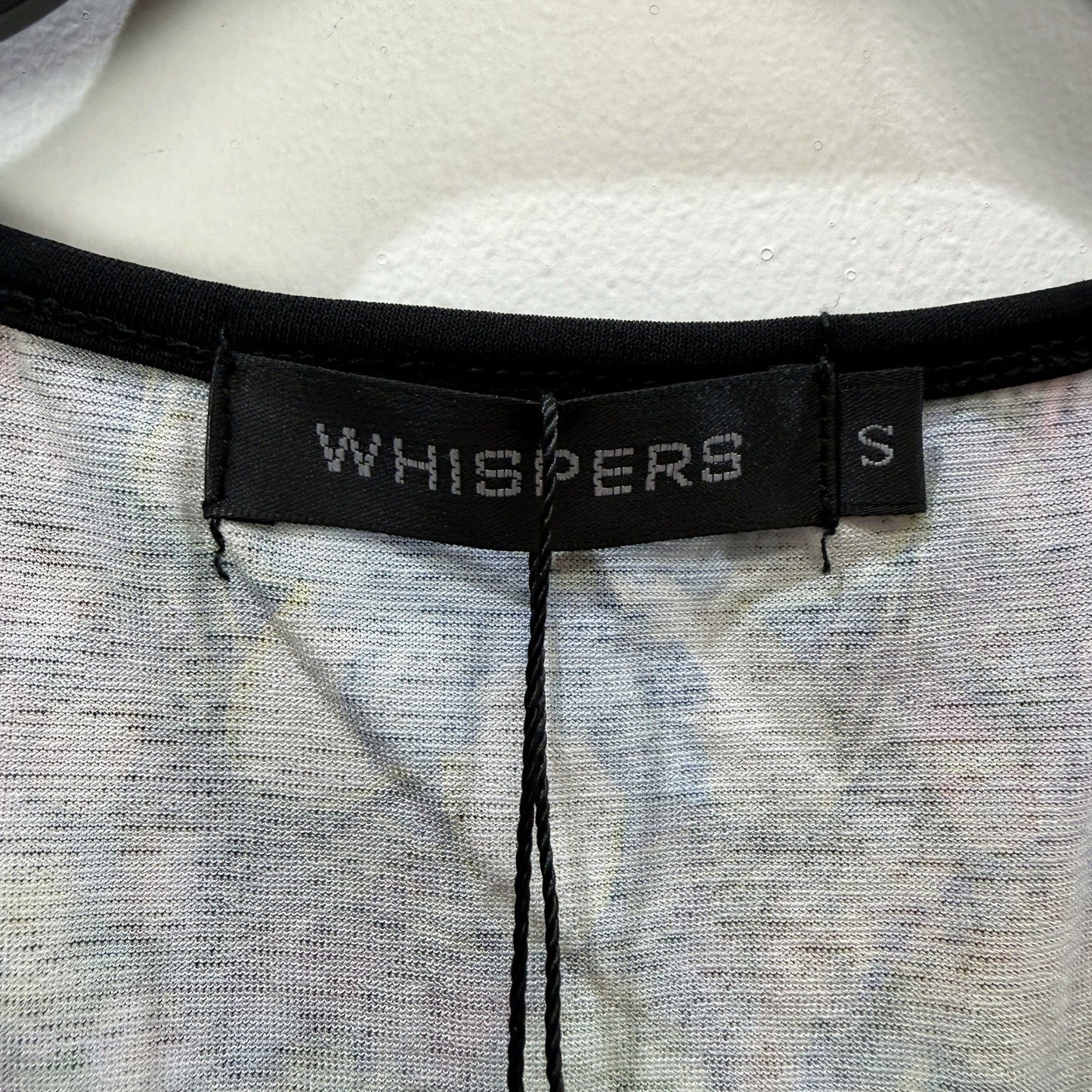Whispers Womens Floral Lace Trim Tunic Top Multi Color Size S NEW