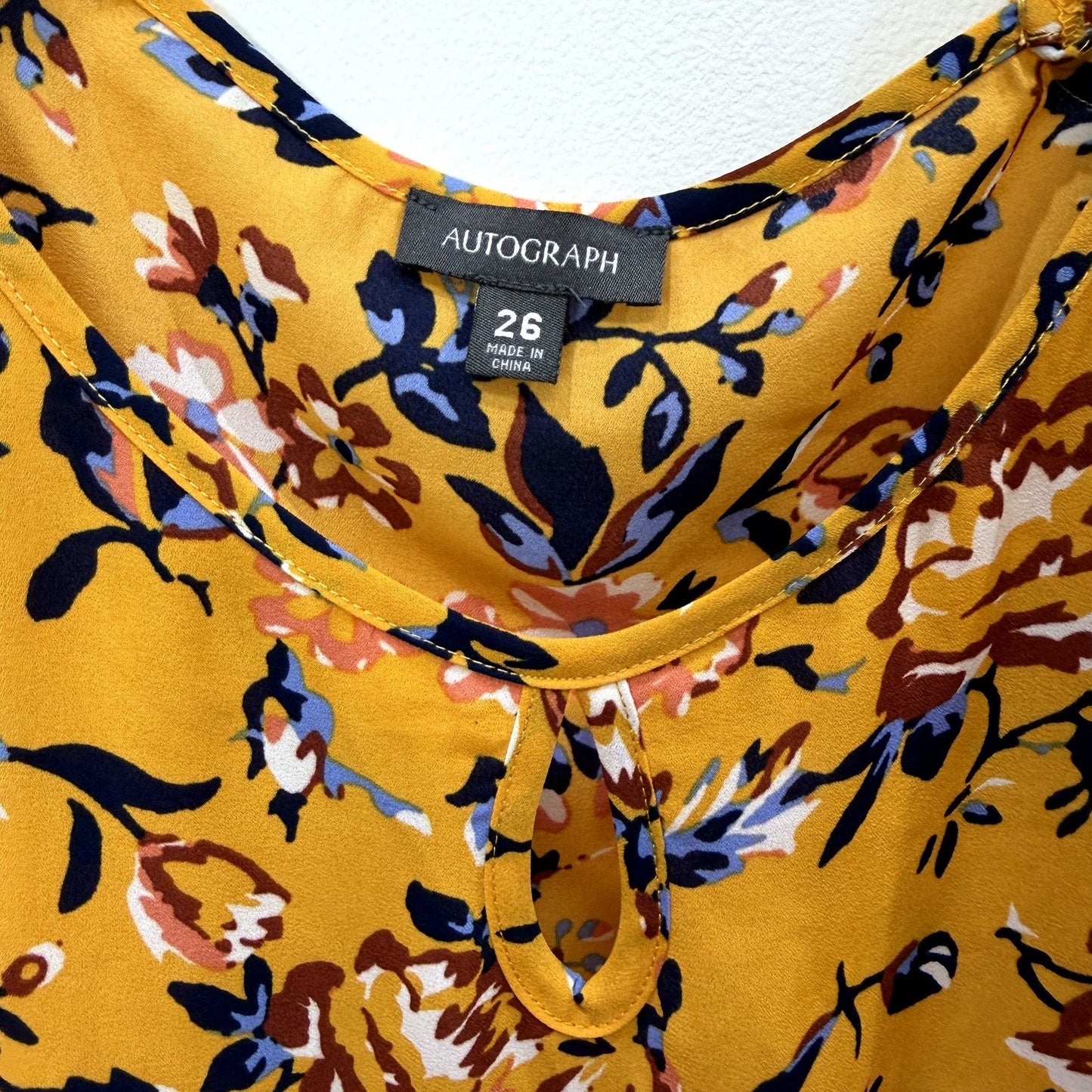 Autograph Womens Floral Print Boho Dress Multi Color Size 26 NEW