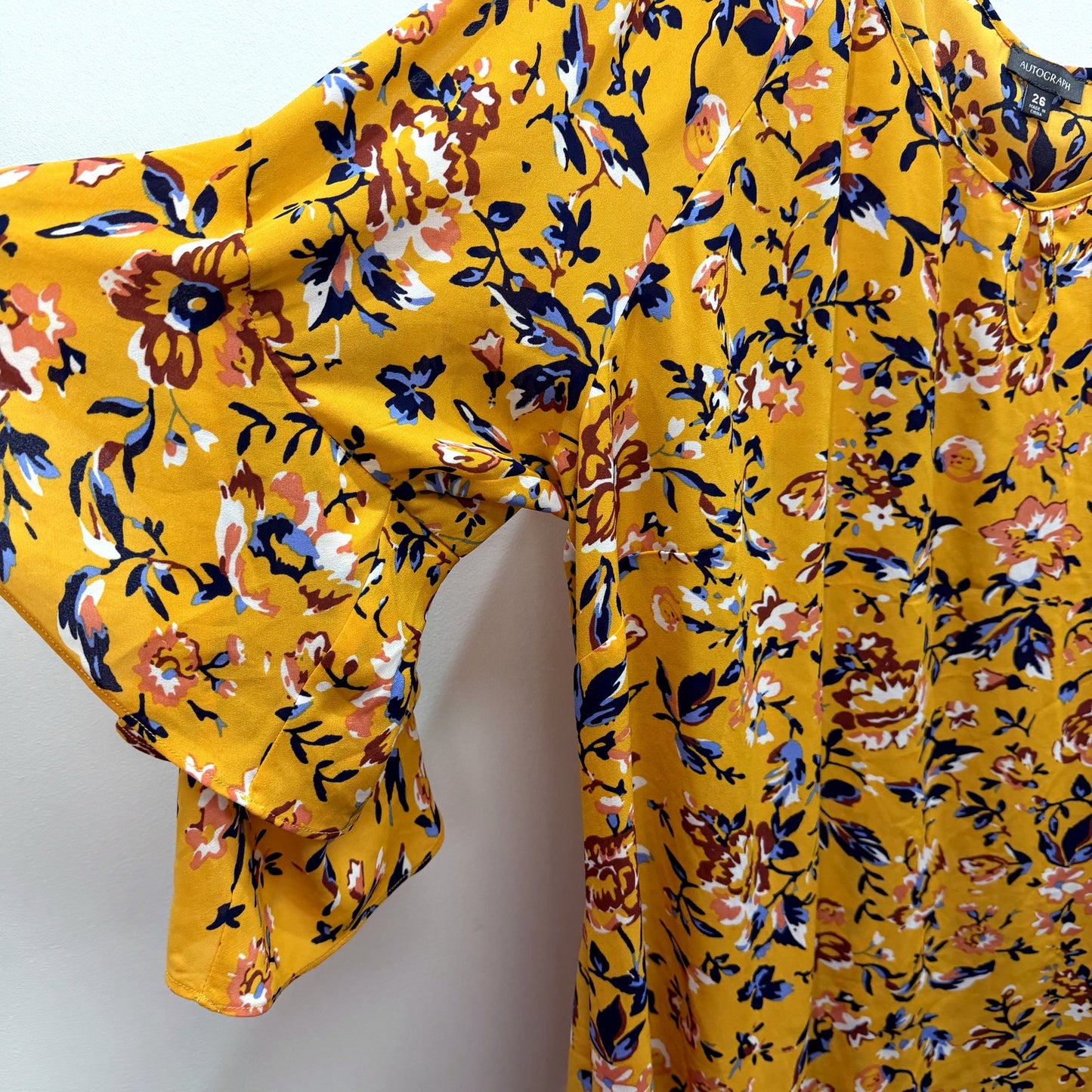 Autograph Womens Floral Print Boho Dress Multi Color Size 26 NEW