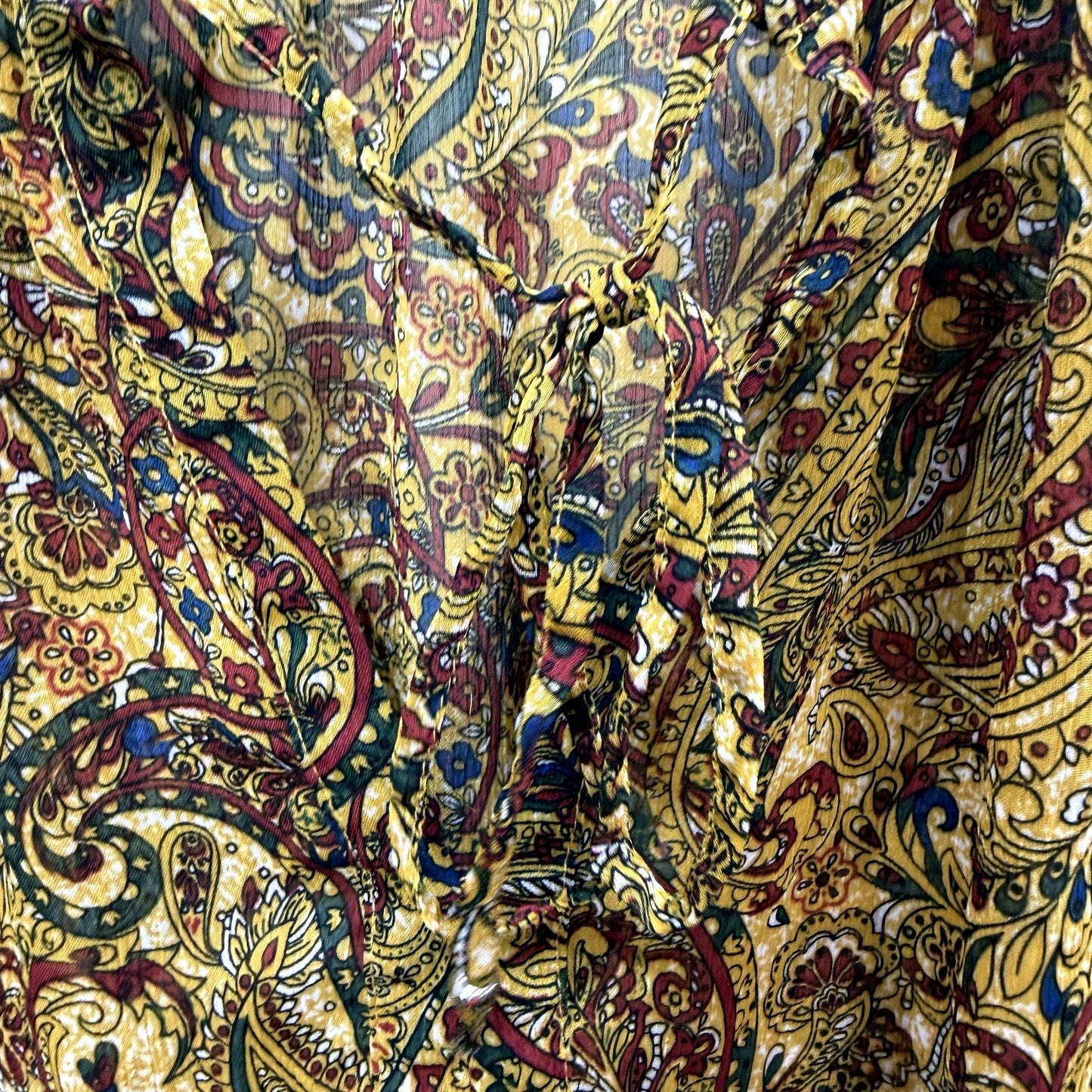 Khoko Smart Womens Paisley Print Blouse with Floral Long Sleeves, Size 14 NEW