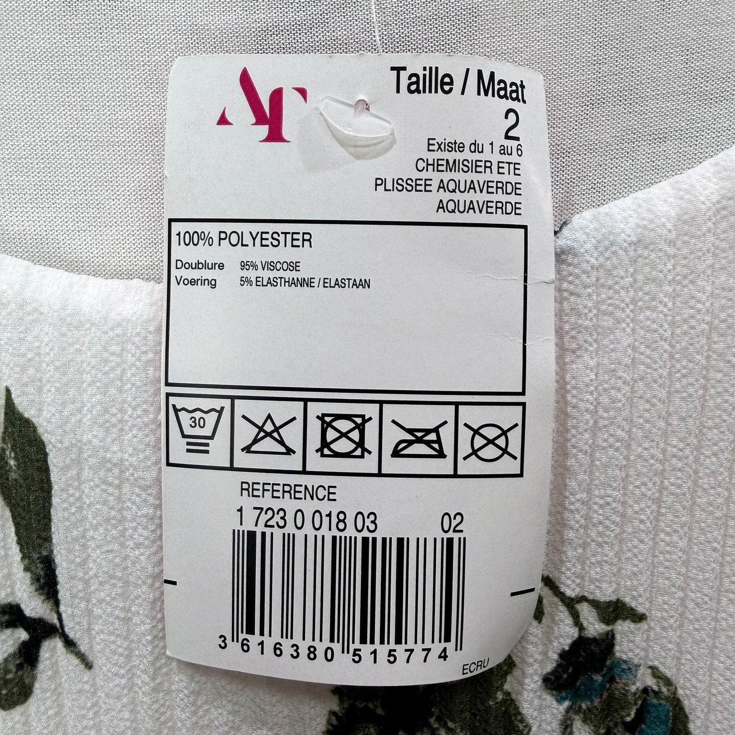 Armand Thiery Womens Ribbed Knit Pullover Blouse in Multi Color Size 2 NEW