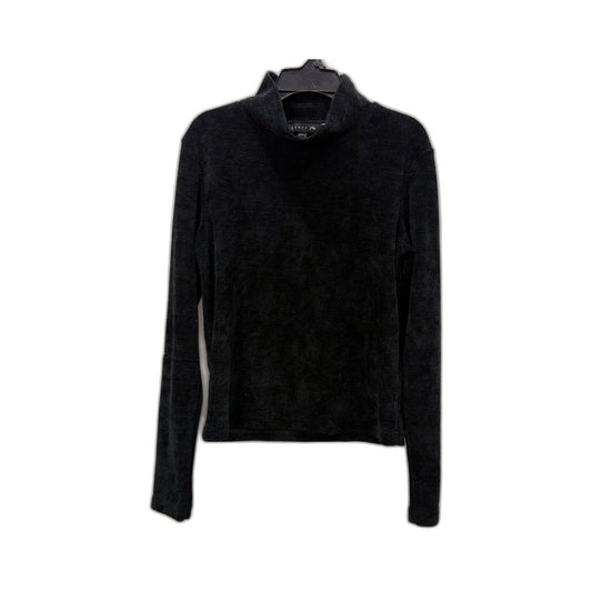 Rusty Womens Textured Casual Black Pullover Soft Sweatshirt in Size 8