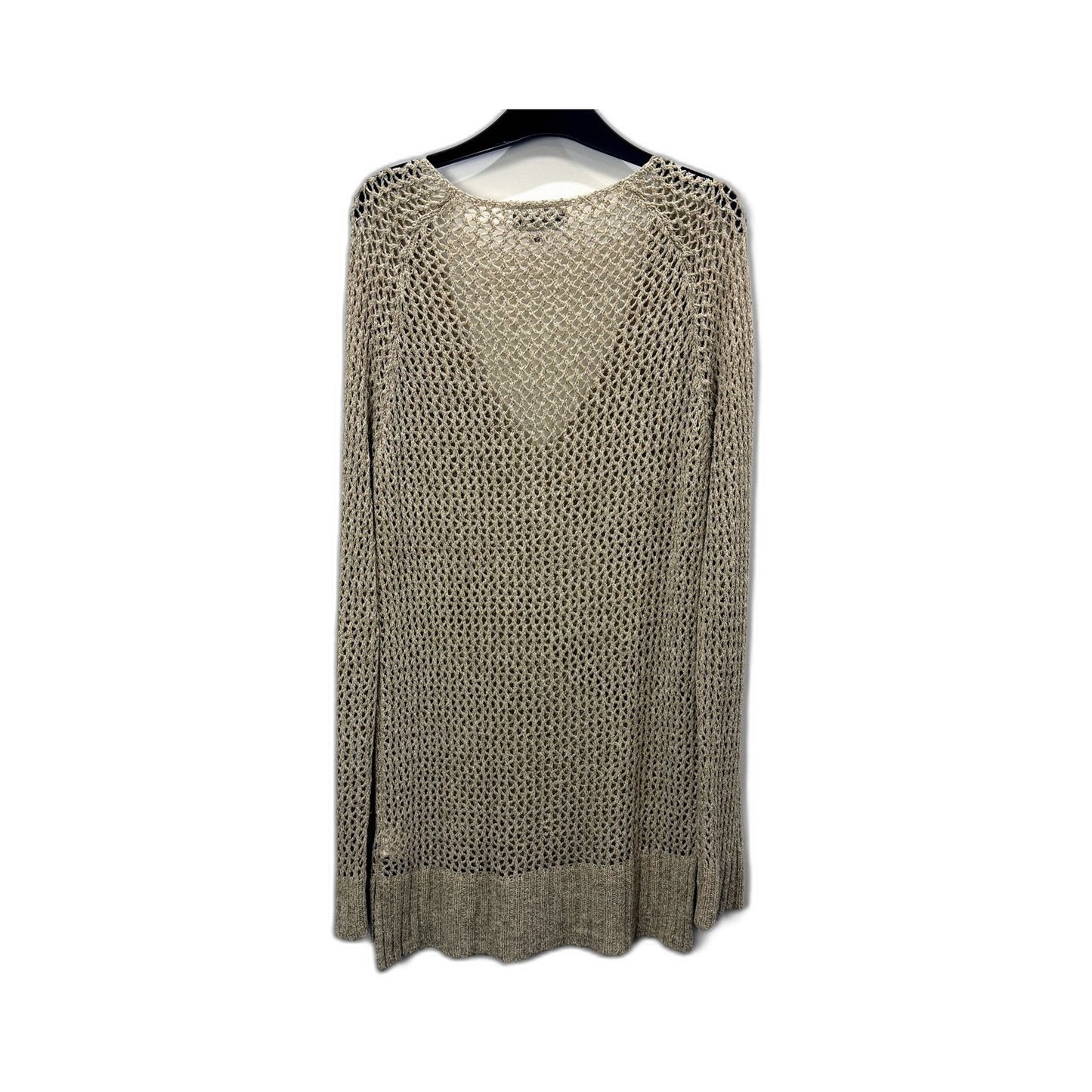 Lee Cooper Womens Beige Pullover Knit Mesh Sweater Size 14