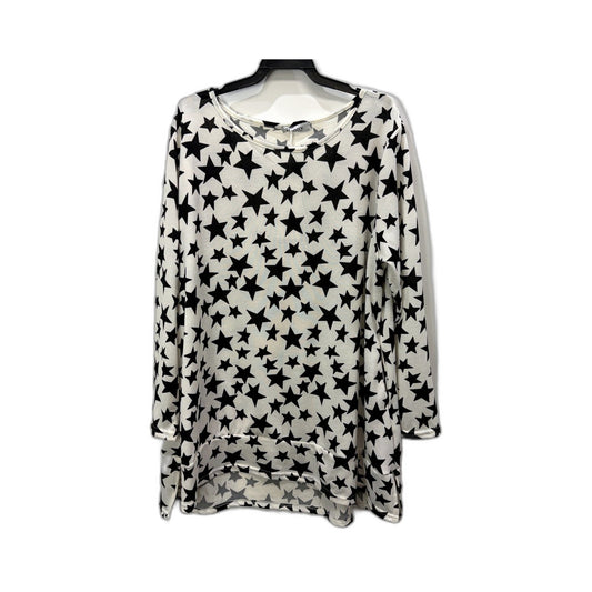 Peony Fashions Womens Star Print Mini Dress Black and White Cotton Blend NEW