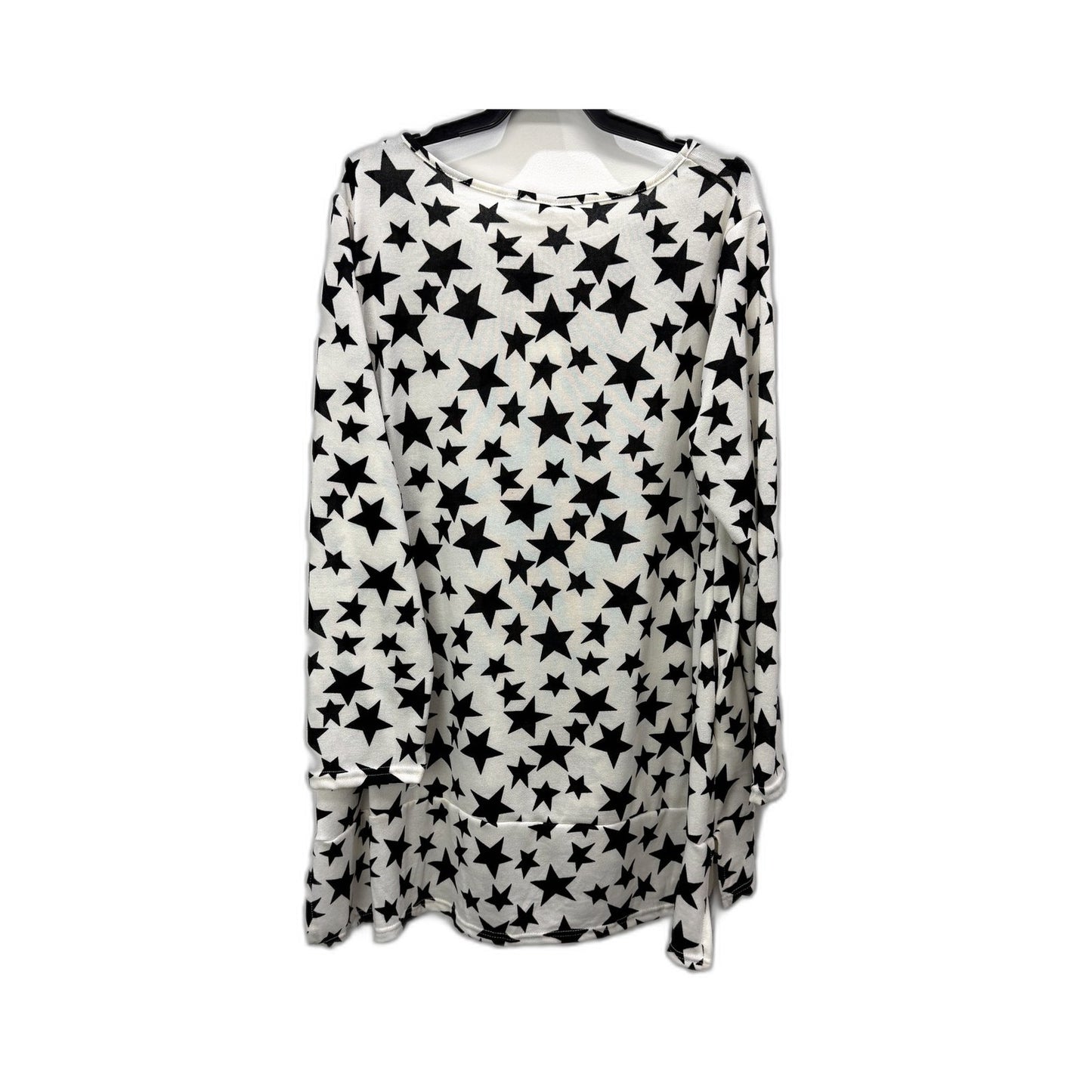 Peony Fashions Womens Star Print Mini Dress Black and White Cotton XXL NEW