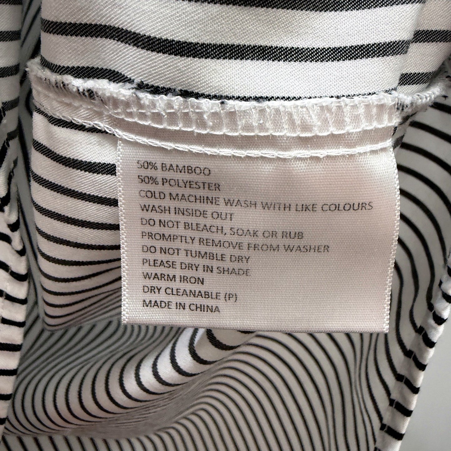 Black Pepper Womens Striped Button-Down Shirt in and White, Size 14