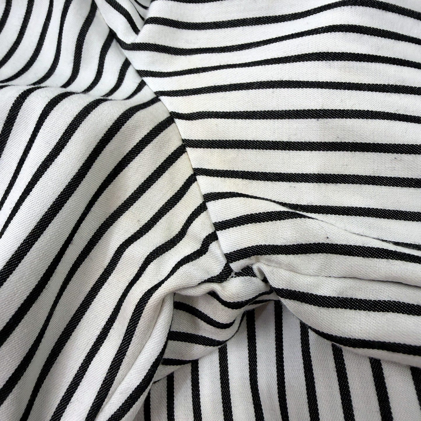 Black Pepper Womens Striped Button-Down Shirt in and White, Size 14