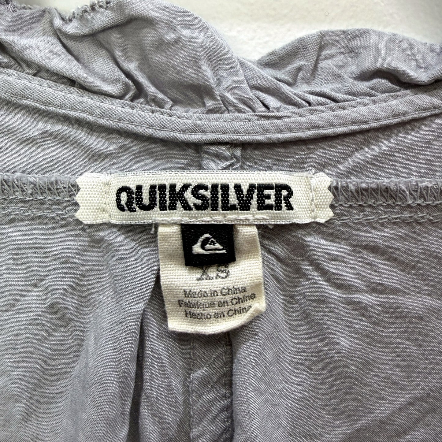Quiksilver Womens Gray Pullover Blouse Casual Lightweight Rayon Size XS