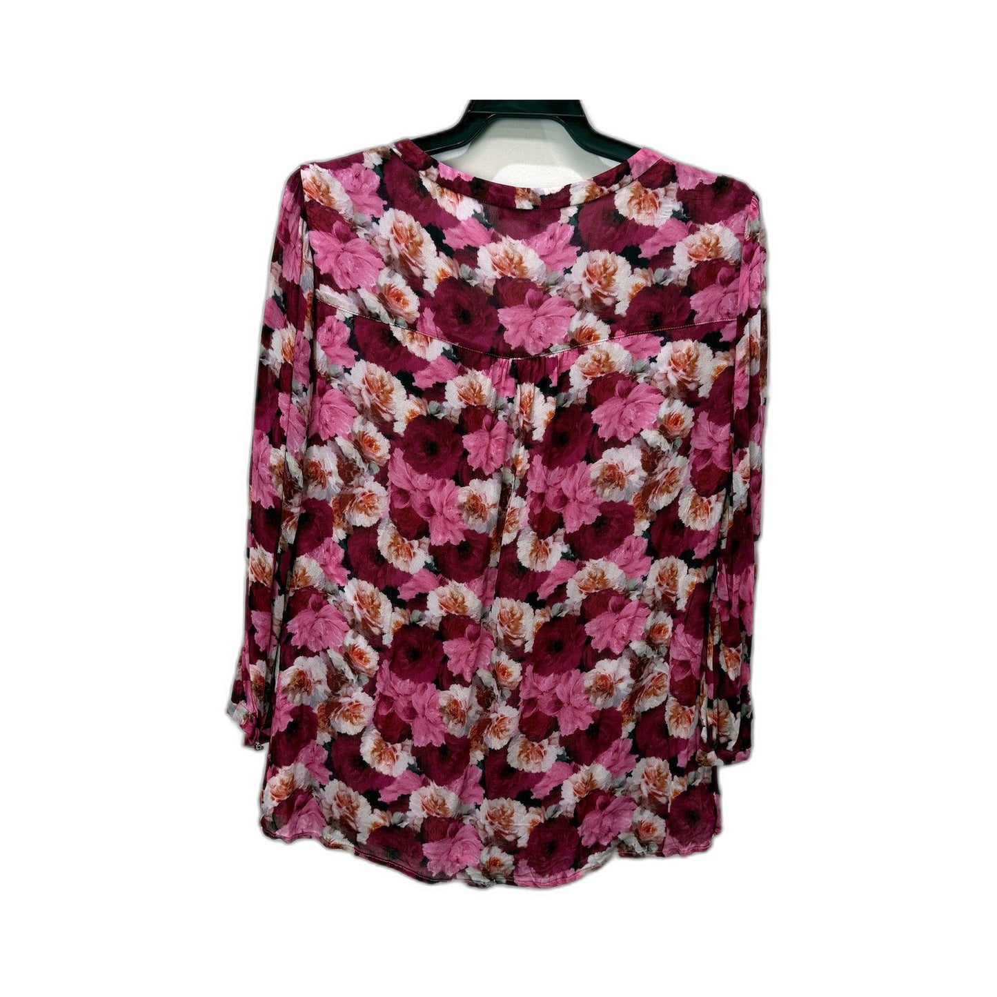 David Lawrence Womens Floral Print Blouse Feminine Viscose Multi Color Size 12