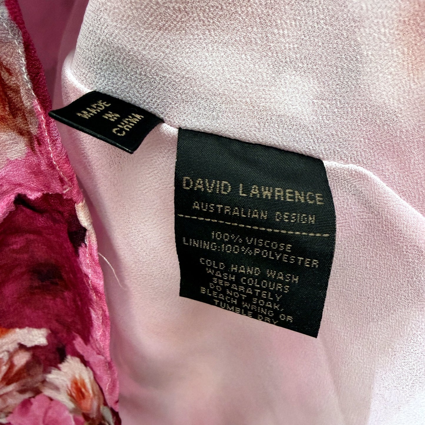 David Lawrence Womens Floral Print Blouse Feminine Viscose Multi Color Size 12