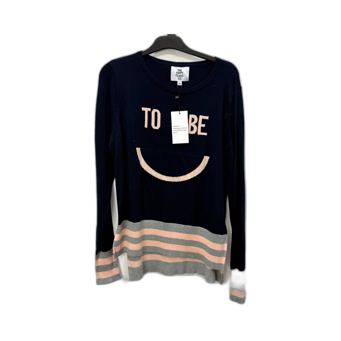 The Happy People Co. Womens Knit Crew Neck Sweater Merle Size M NEW