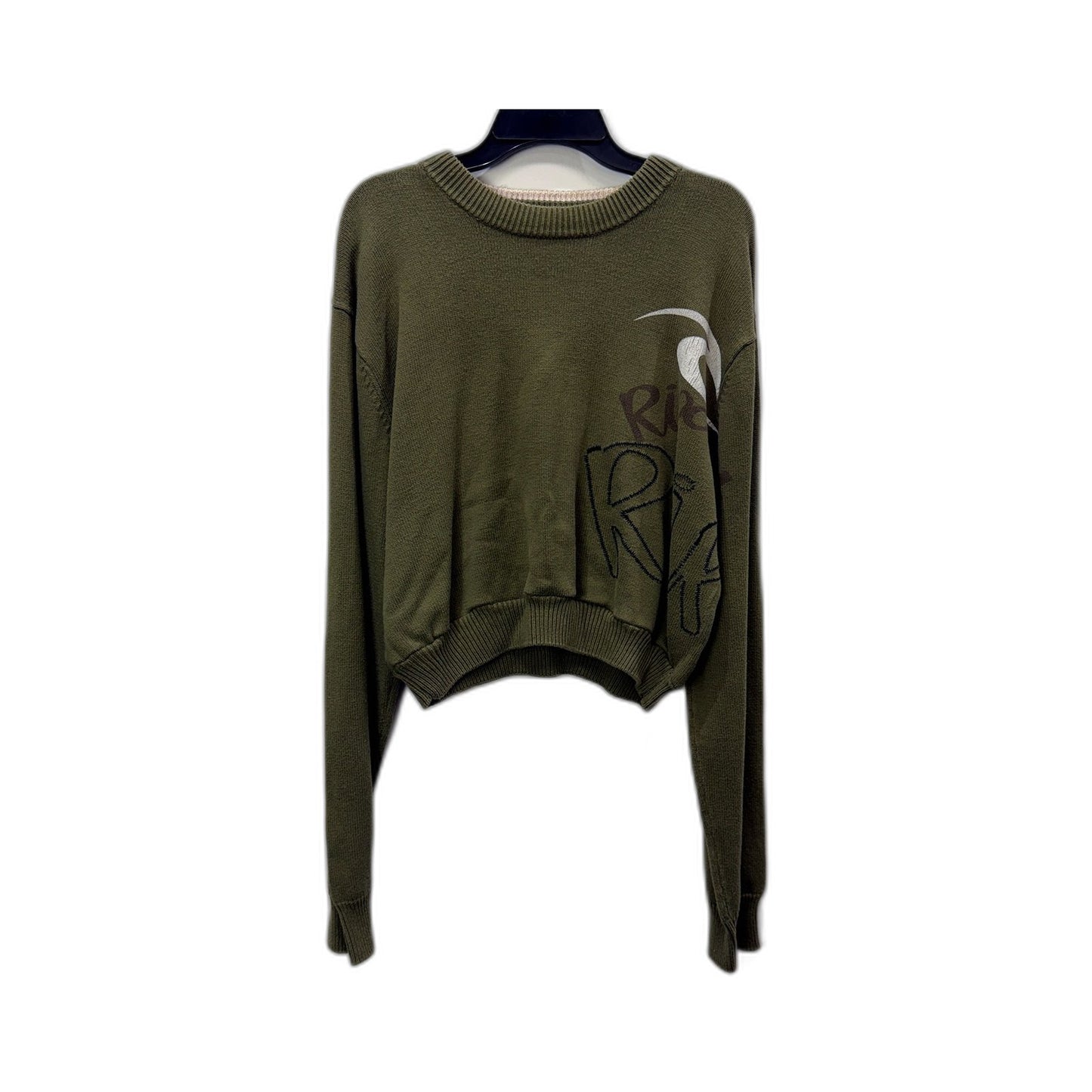 Rip Curl Womens Pullover Sweatshirt Olive Green Comfortable Cotton Size Small