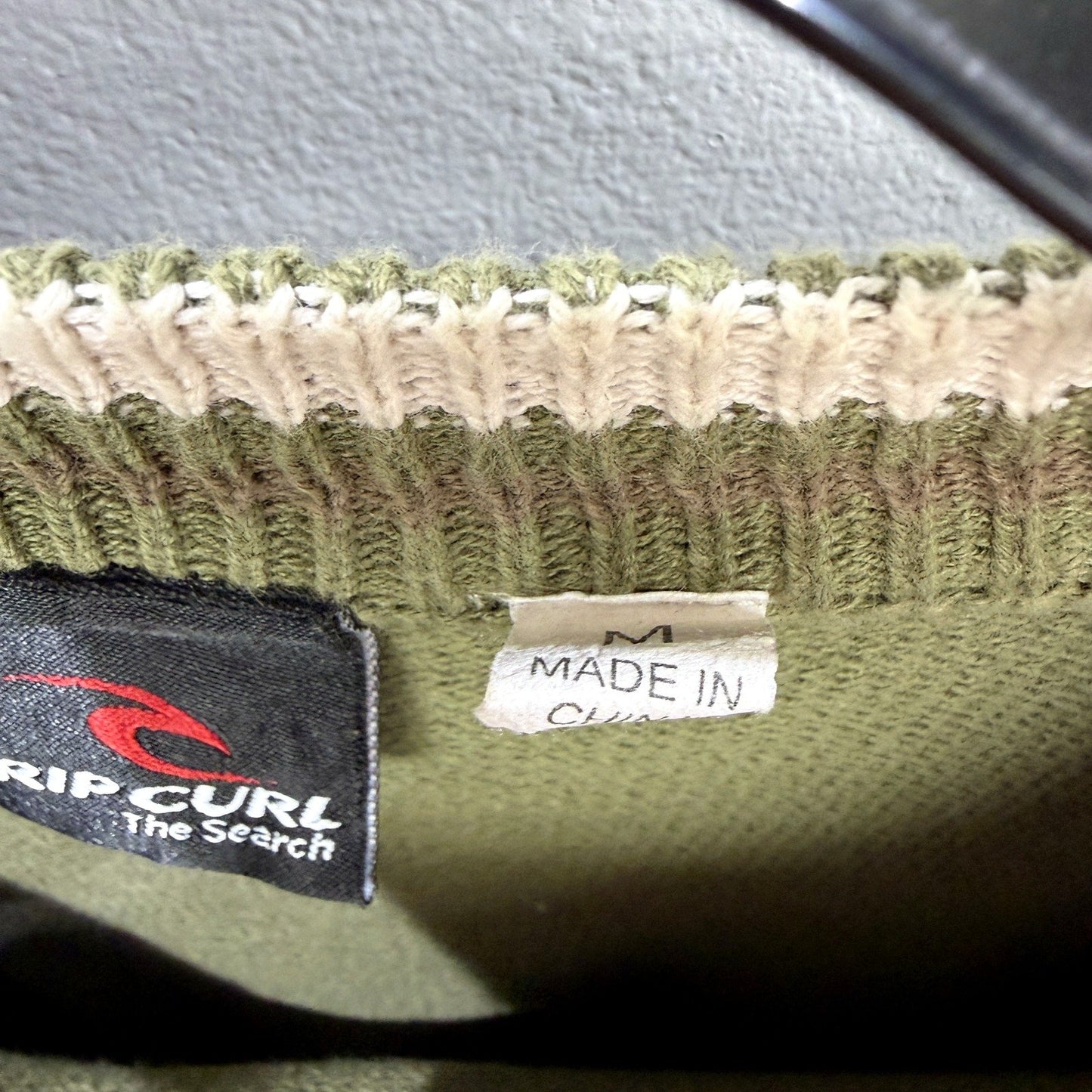 Rip Curl Womens Pullover Sweatshirt Olive Green Comfortable Cotton Size Small