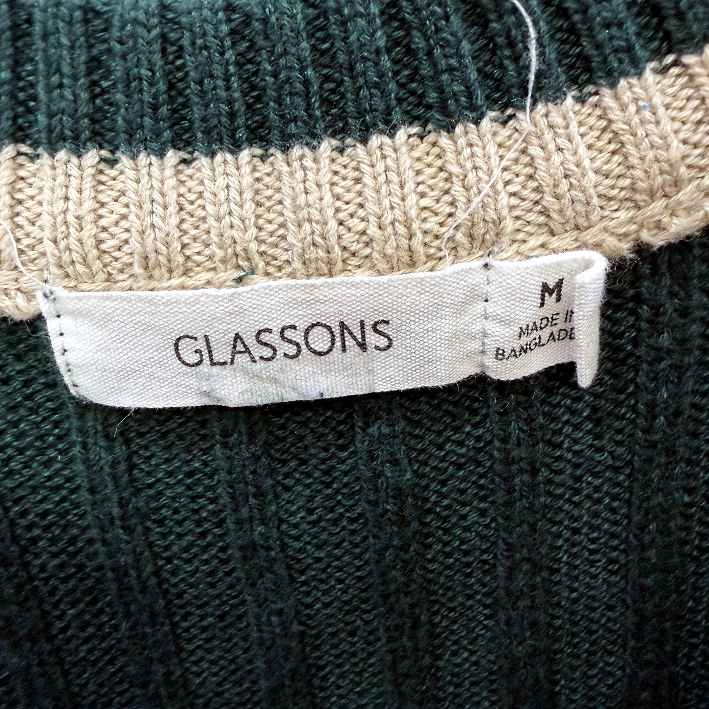 Glassons Womens Cropped Ribbed Sweater Multi Color Knit Cotton Blend Size M NEW