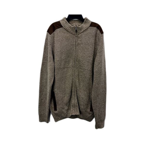 Lloyd's Mens Wool Blend Pullover Sweater with Elbow Patches Brown Size L NEW