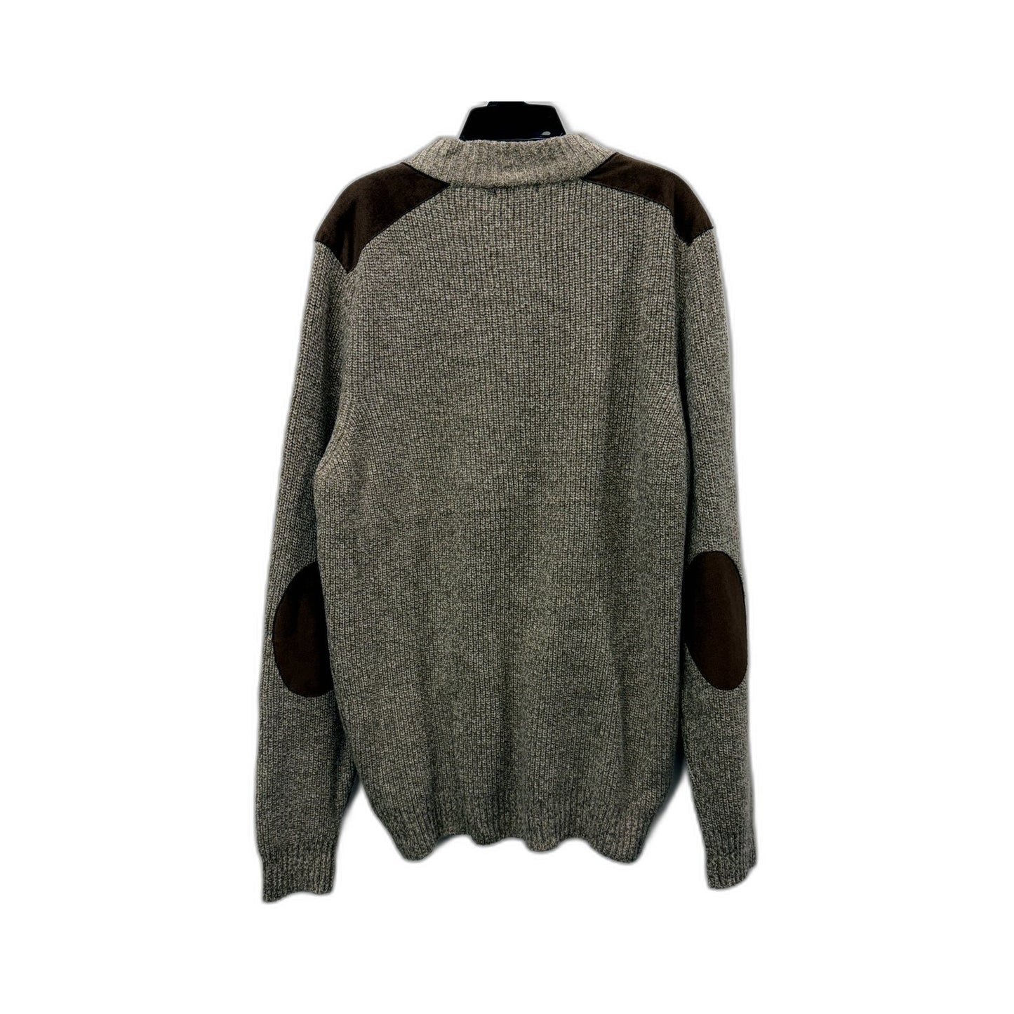 Lloyd's Mens Wool Blend Pullover Sweater with Elbow Patches Brown Size L NEW