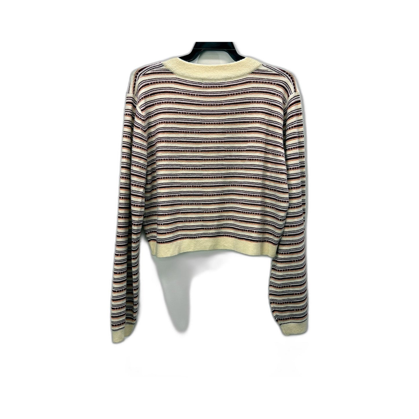 Allabouteve Womens Striped Cropped Cardigan Lightweight Casual Multi Color NEW