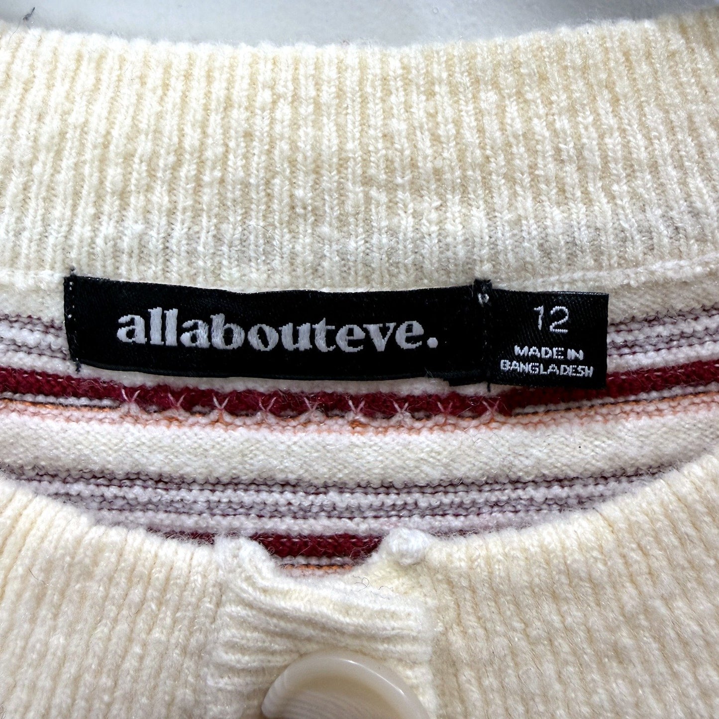 Allabouteve Womens Striped Cropped Cardigan Lightweight Casual Multi Color NEW