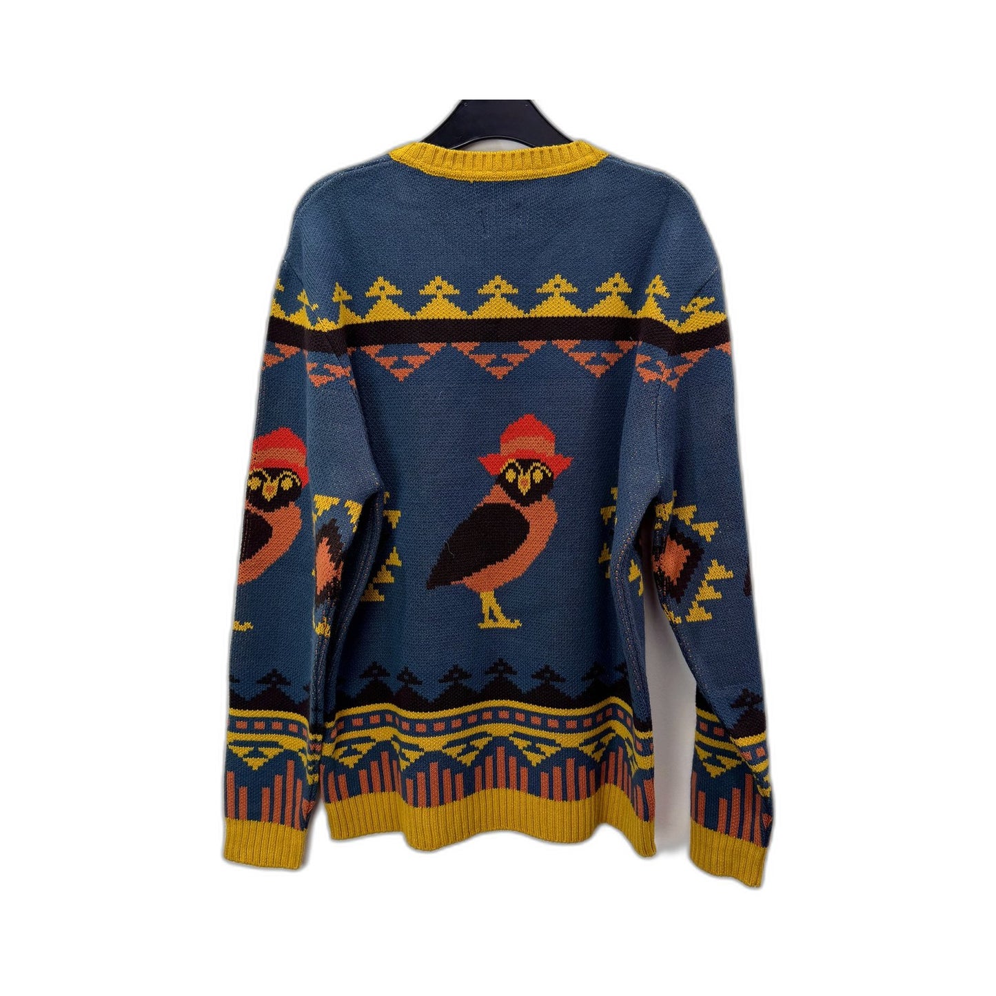 ASOS Design Mens Graphic Pattern Pullover Sweater in Multi Color L NEW