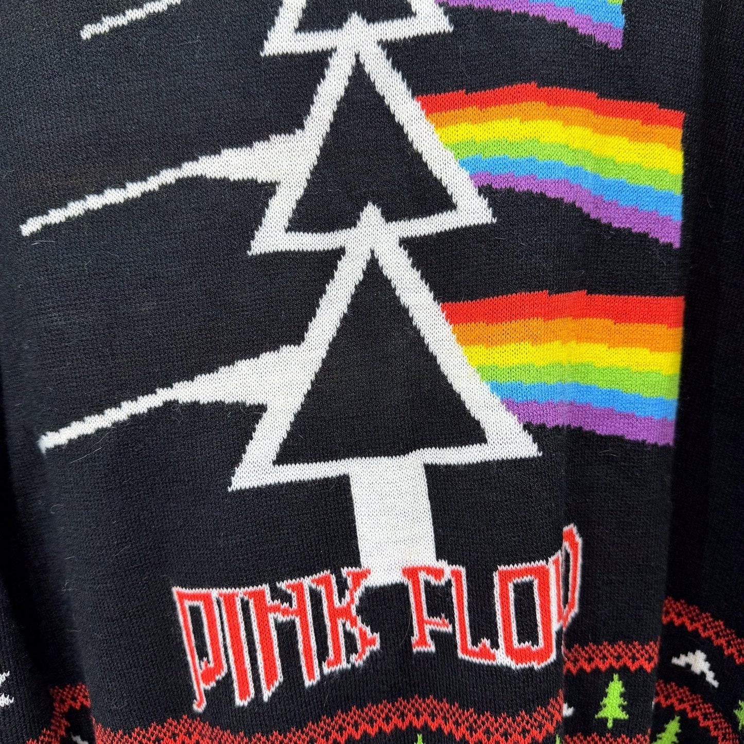 Pink Floyd Womens Pullover Sweater The Dark Side of Moon Multi Color Size 6