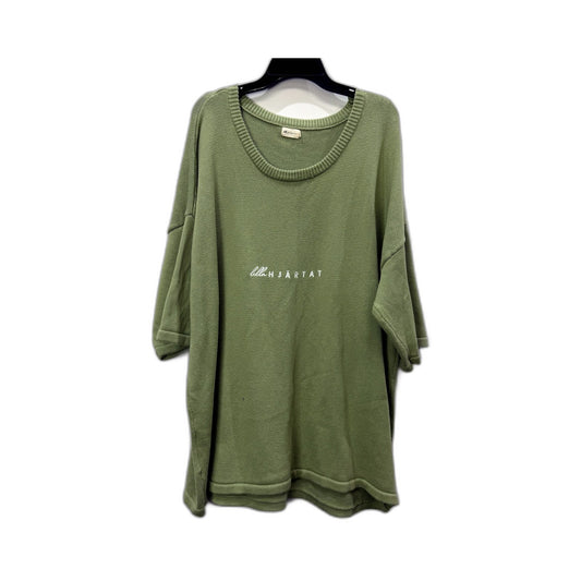 Lilla Hjärtat Mens Oversized Knit Pullover Sweater Olive Green Size XXL