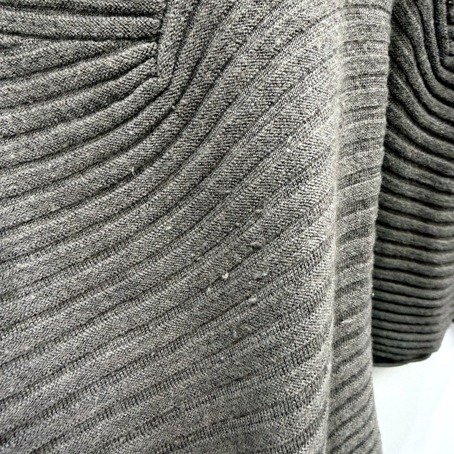Veronika Maine Womens Ribbed Knit Pullover Sweater in Brown, Size S