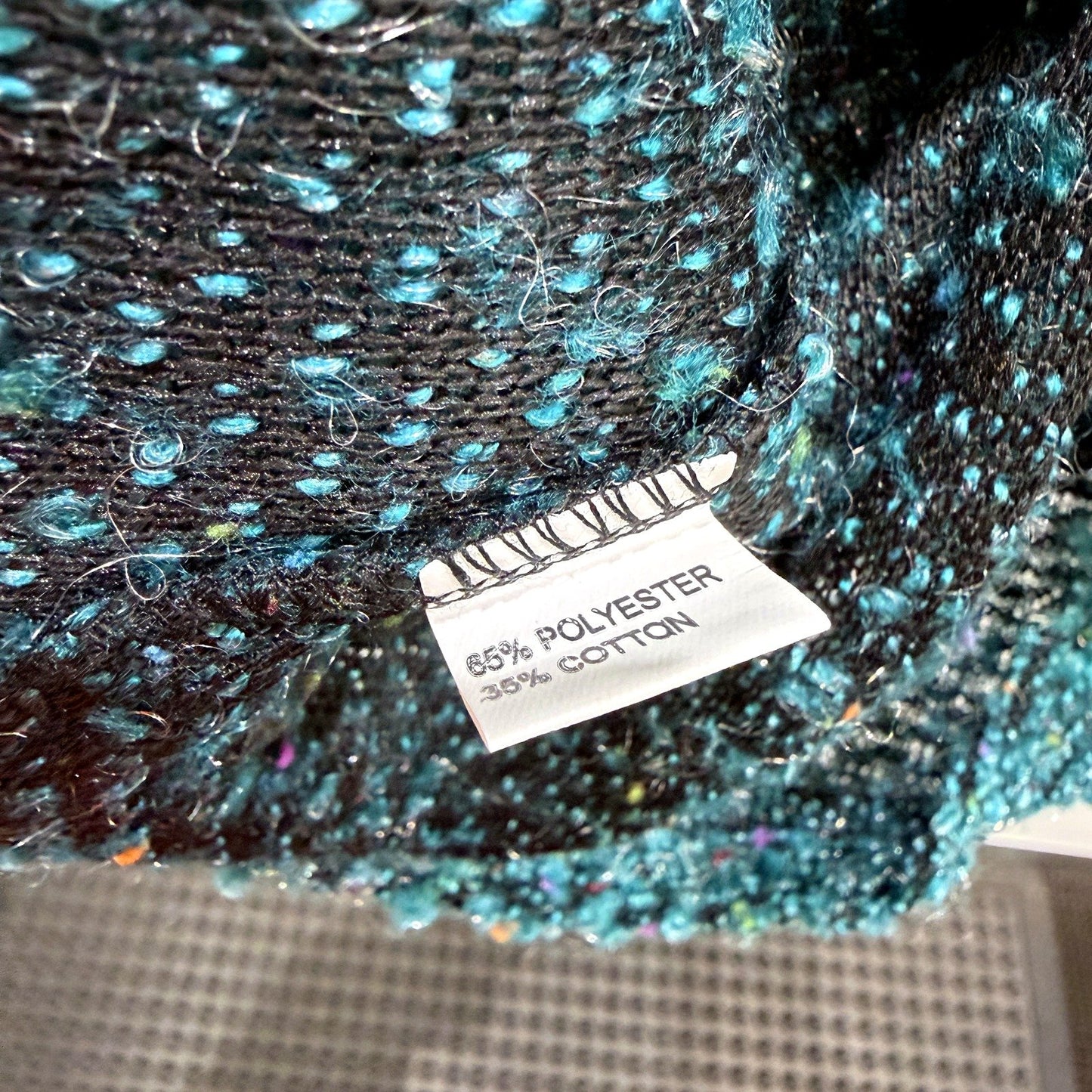 Be Louise Womens Textured Knit Pullover Sweater Teal/Turquoise Size L/XL NEW