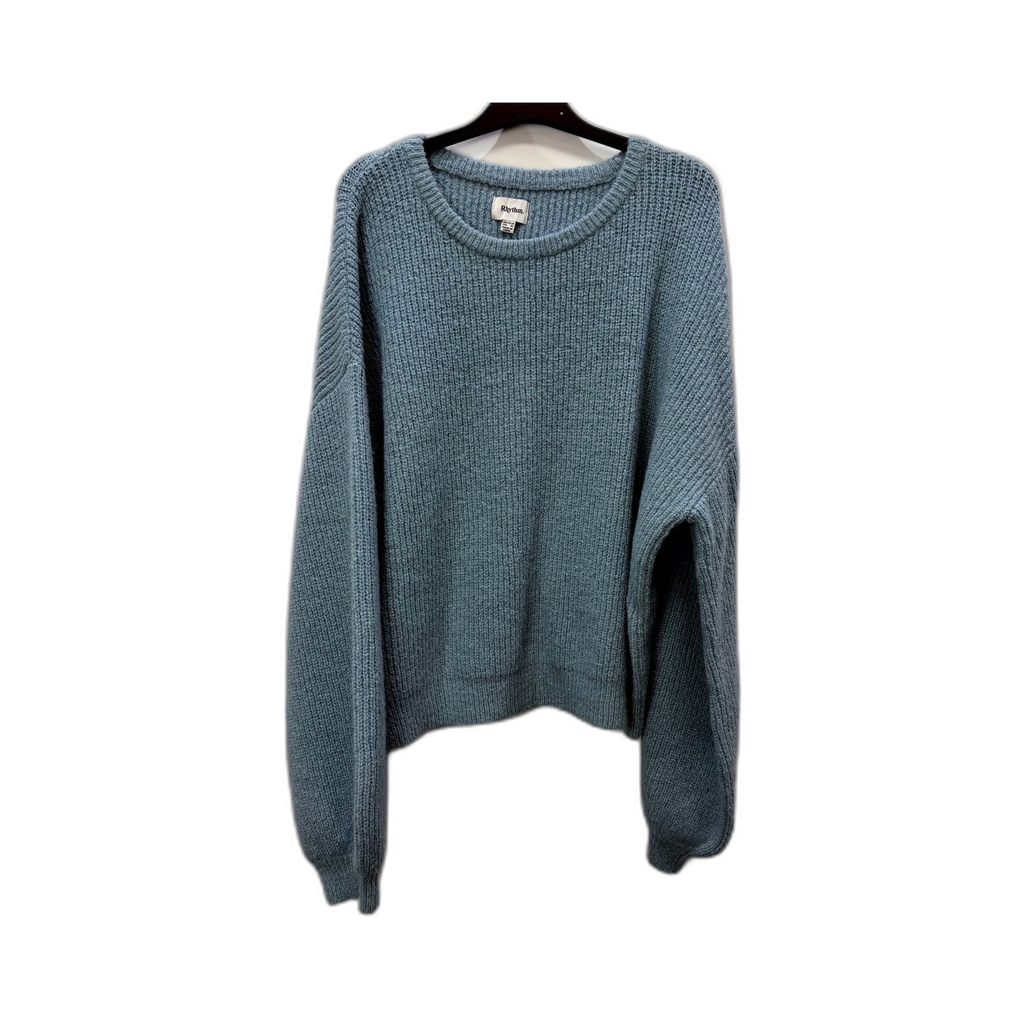 Rhythm Womens Cozy Knit Pullover Sweater in Blue, Size 14 NEW
