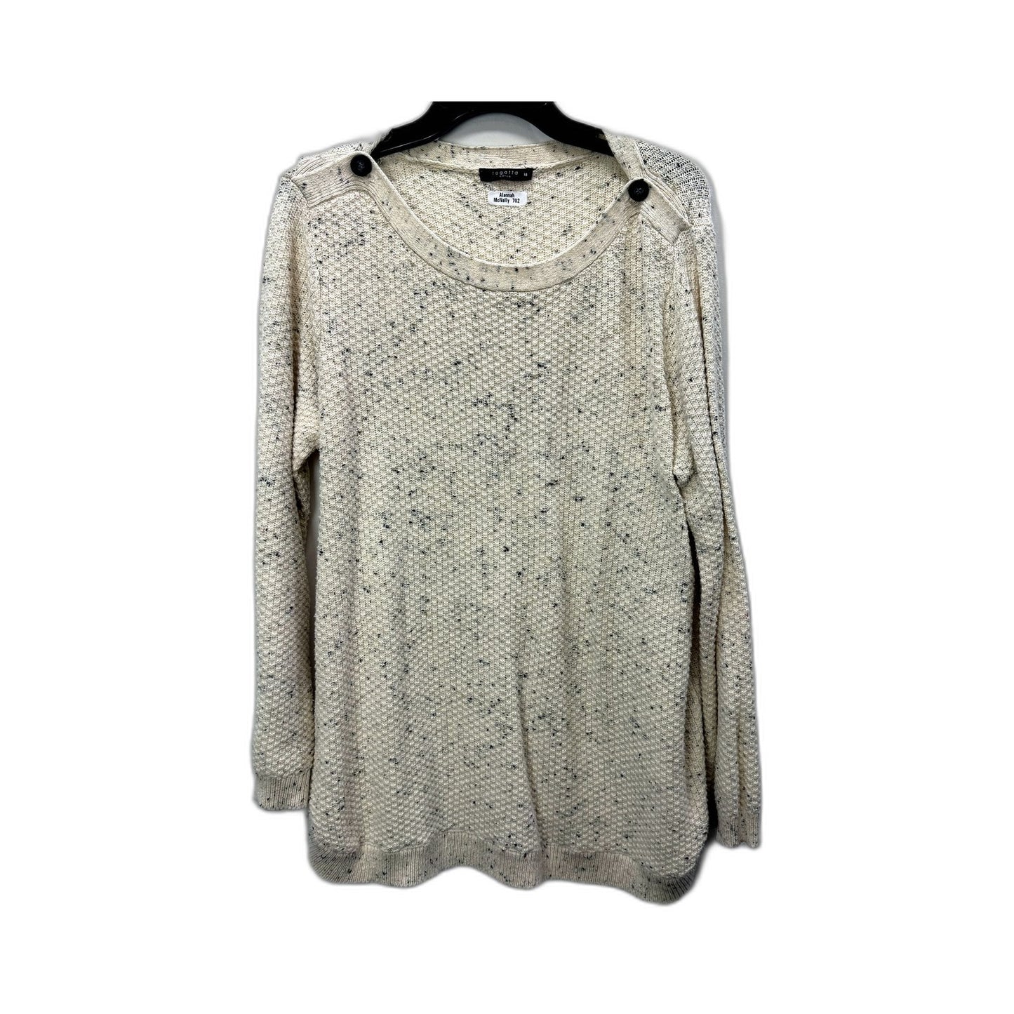 Regatta Curve Womens Cream Gray Speckled Pullover Sweater in Size 18