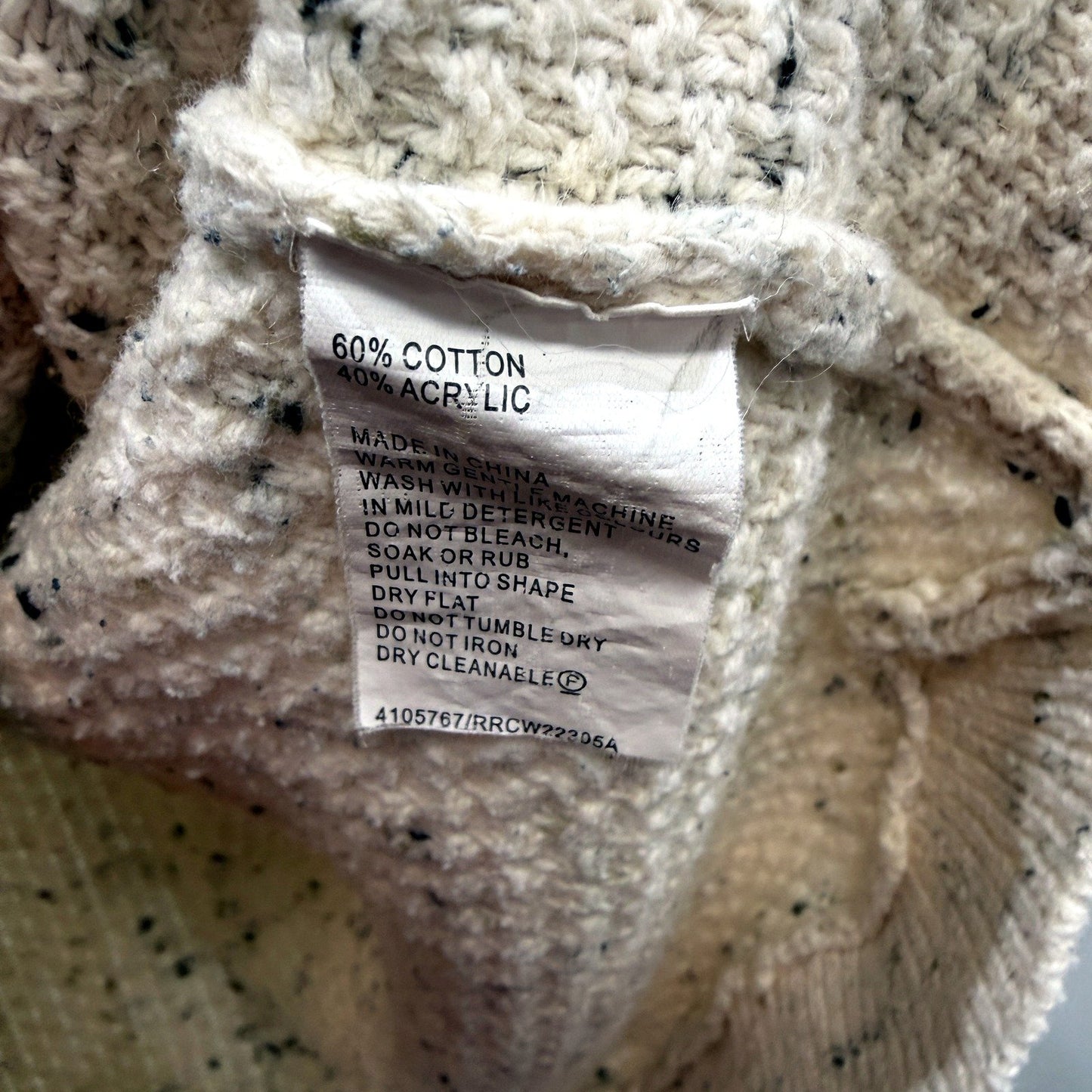 Regatta Curve Womens Cream Gray Speckled Pullover Sweater in Size 18