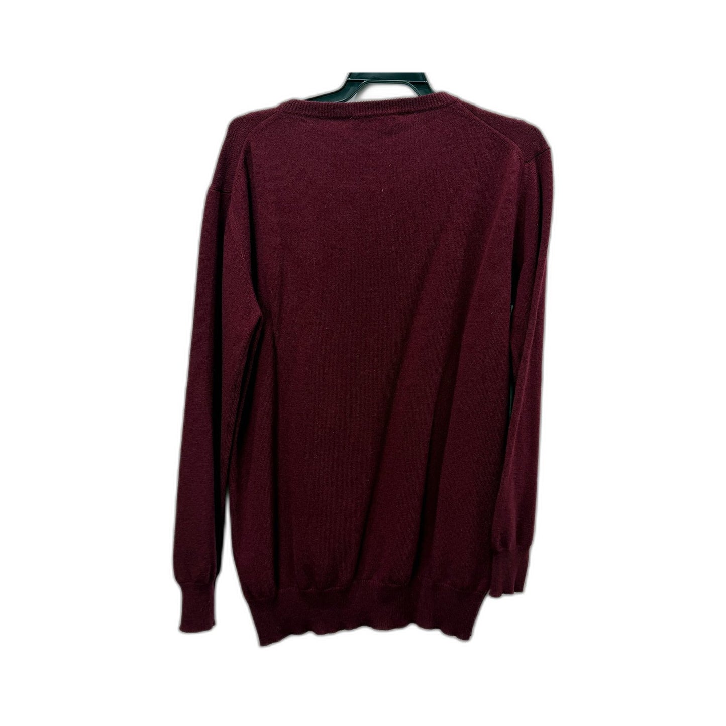 Maison Cashmere Womens Burgundy Crew Neck Pullover Sweater Size M NEW