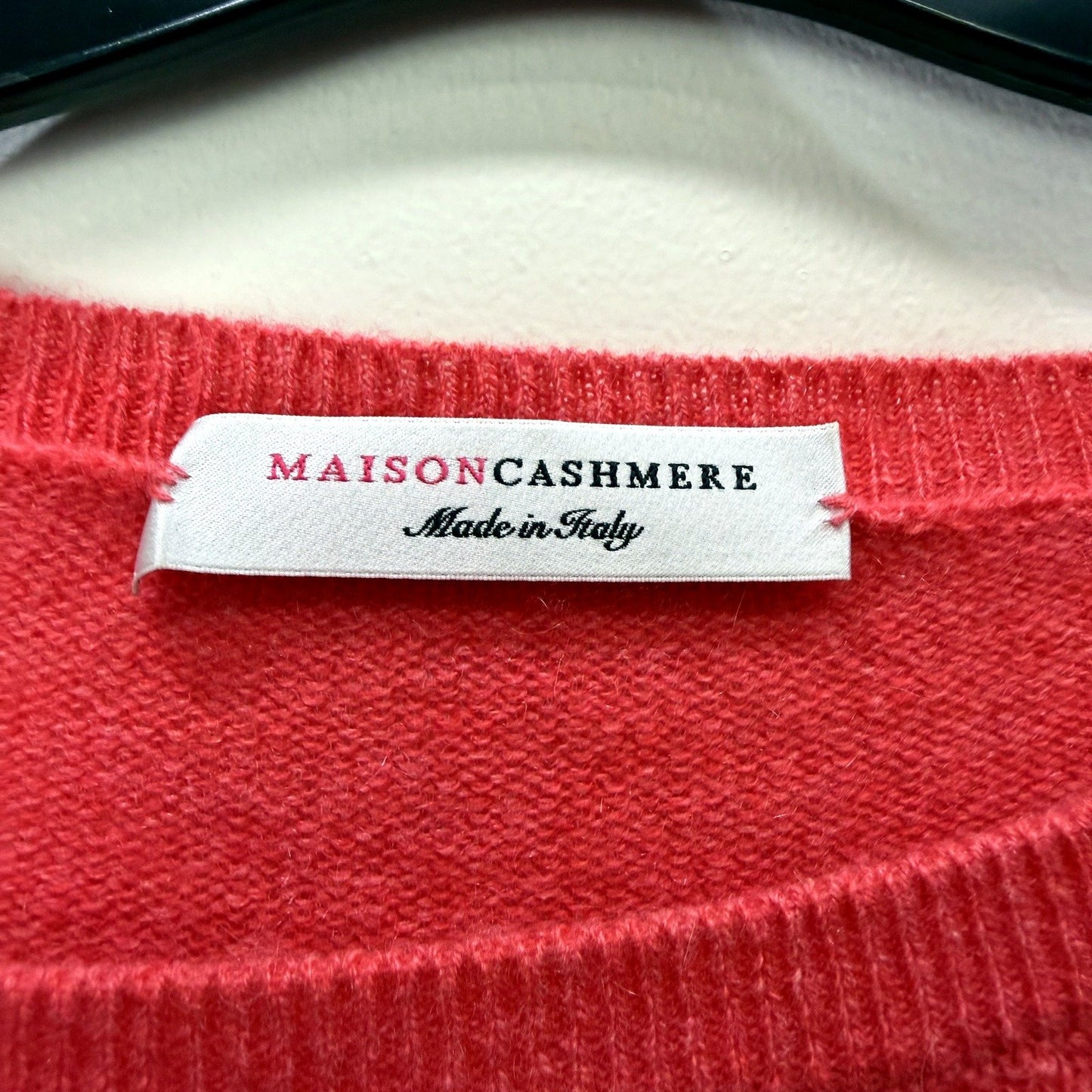 Maison Cashmere Womens Boat Neck Soft Pink Sweater Size M NEW