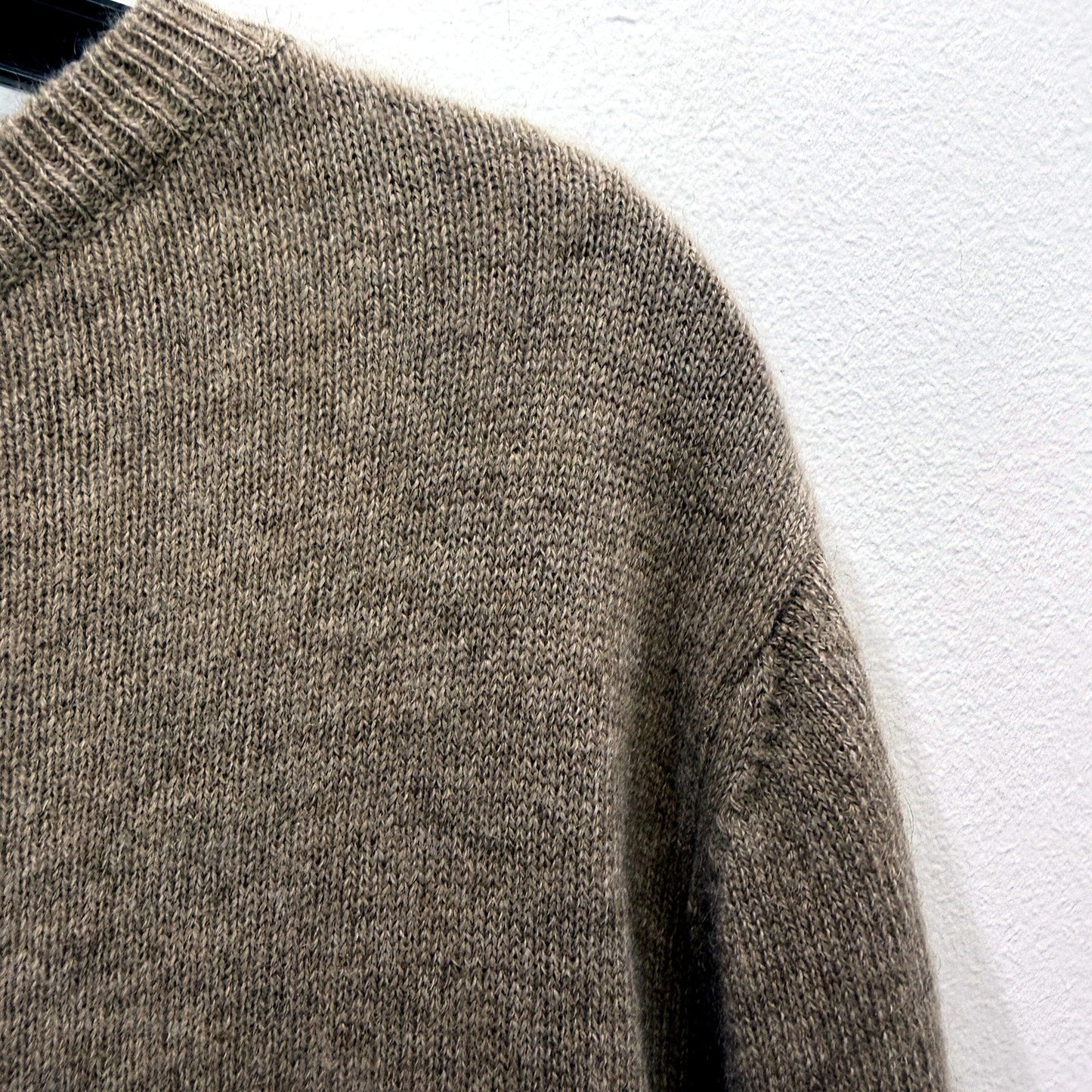 Maison Cashmere Womens Boat Neck Sweater Soft Warm Luxury Brown Size L NEW