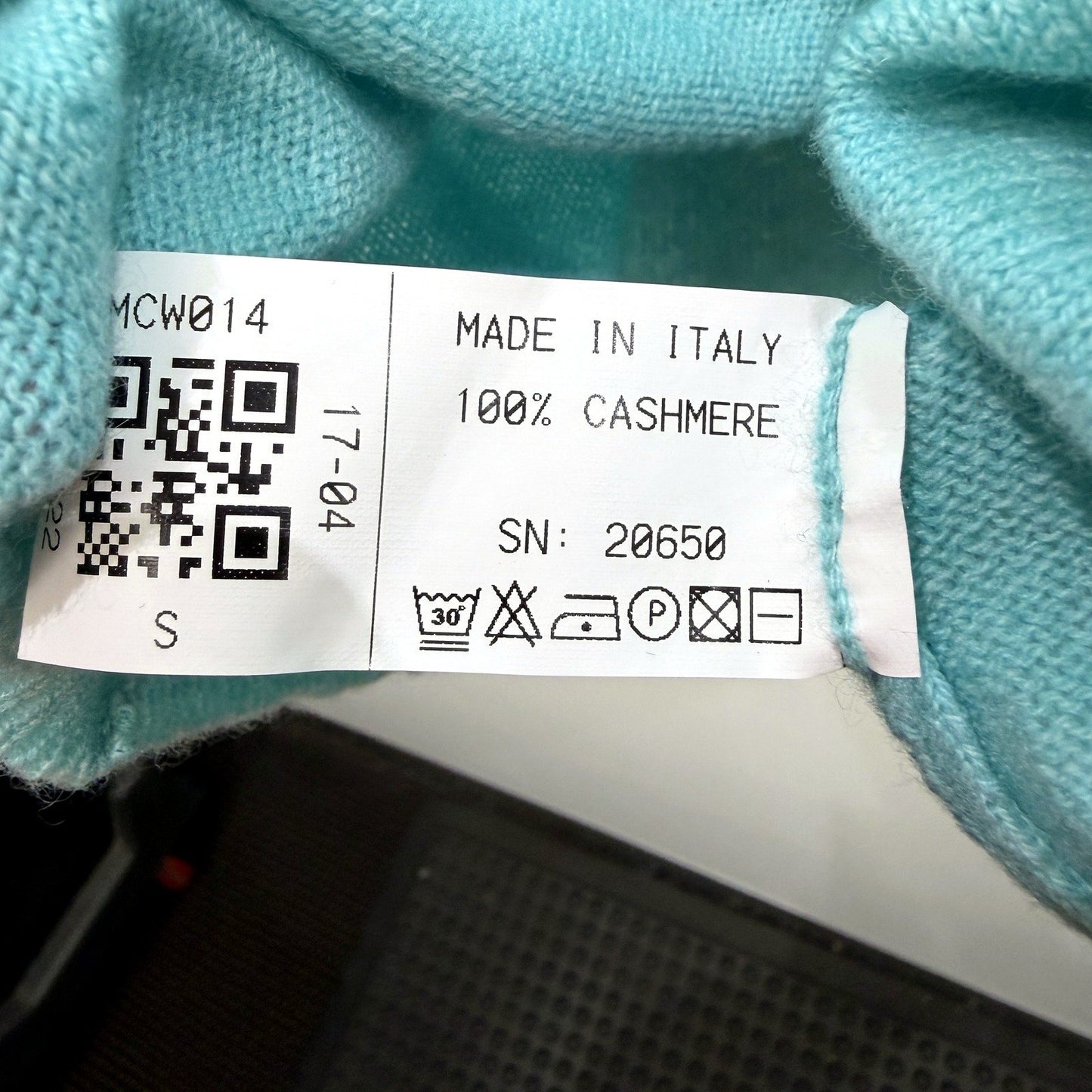 Maisoncashmere Womens Ribbed Boat Neck Pullover Sweater in Teal, Size S NEW