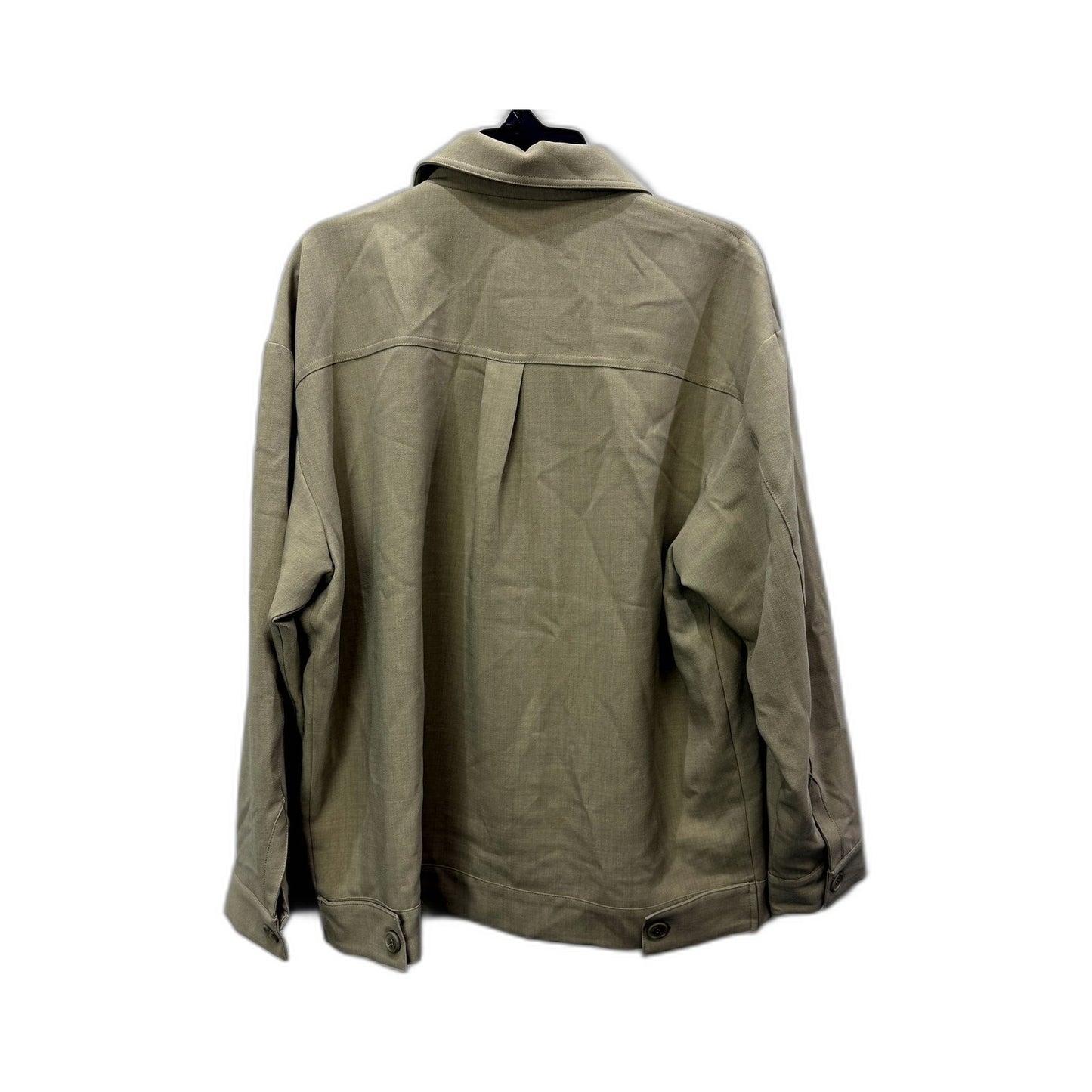 Subtitled Womens Oversized Shacket Lightweight Casual Jacket Beige Size M NEW