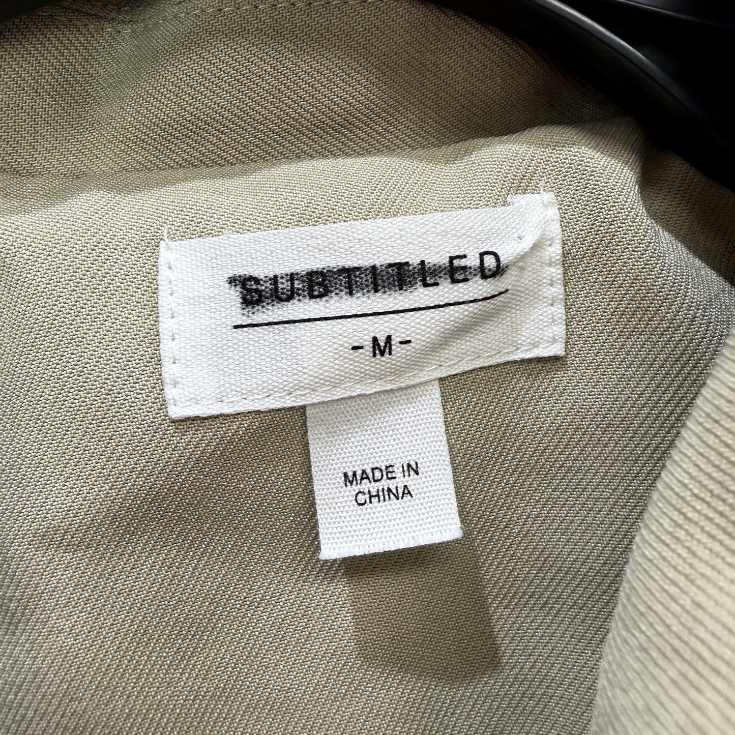 Subtitled Womens Oversized Shacket Lightweight Casual Jacket Beige Size M NEW