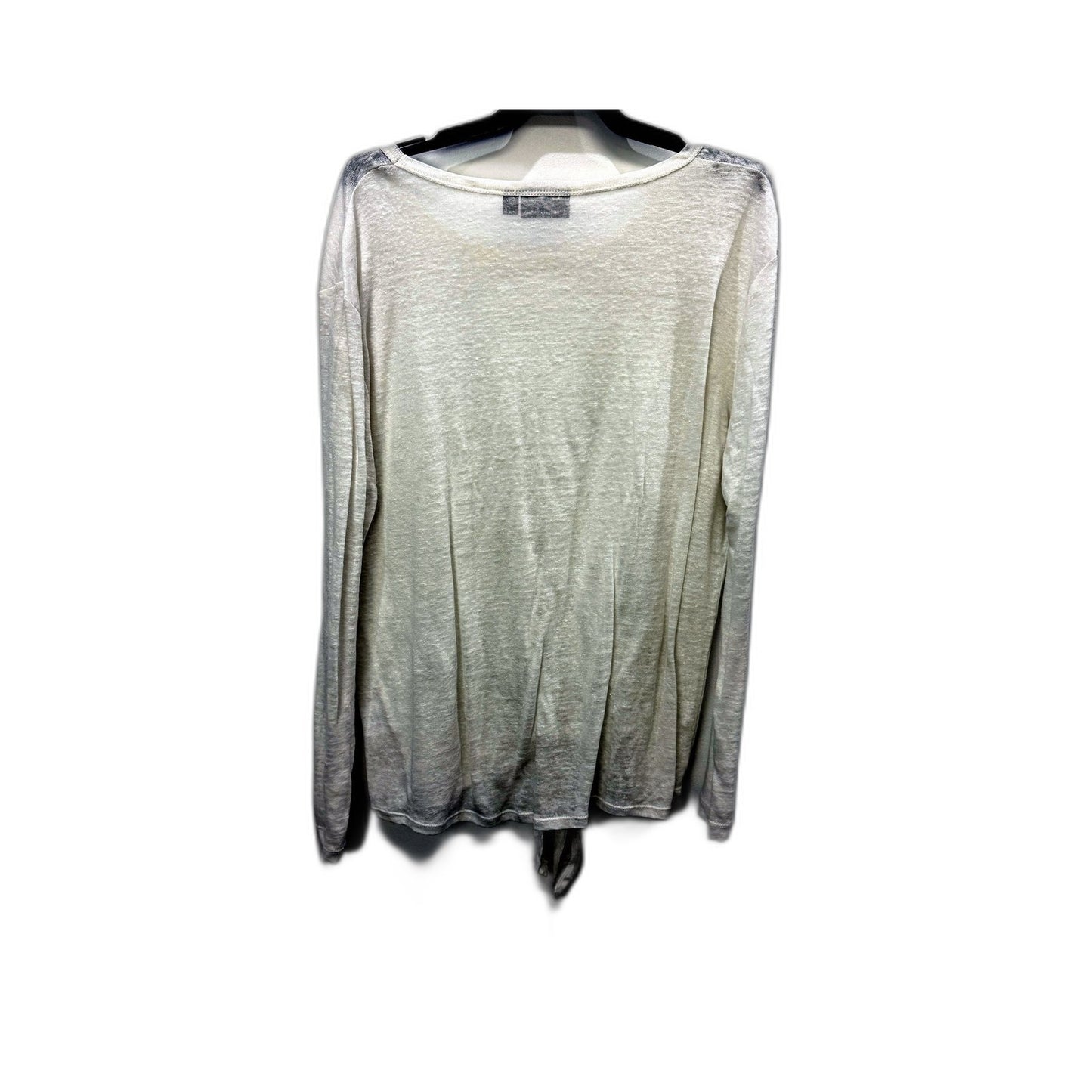 Sussan Womens Knot Front Pullover Sweatshirt in White, Size M