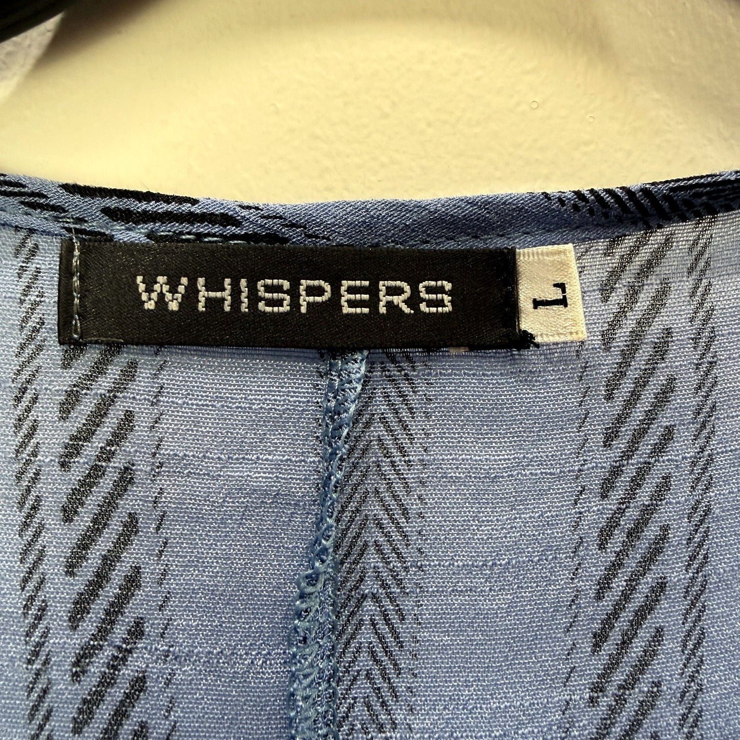 Whispers Womens Striped Kimono Cardigan Open Front Lightweight Blue Size L