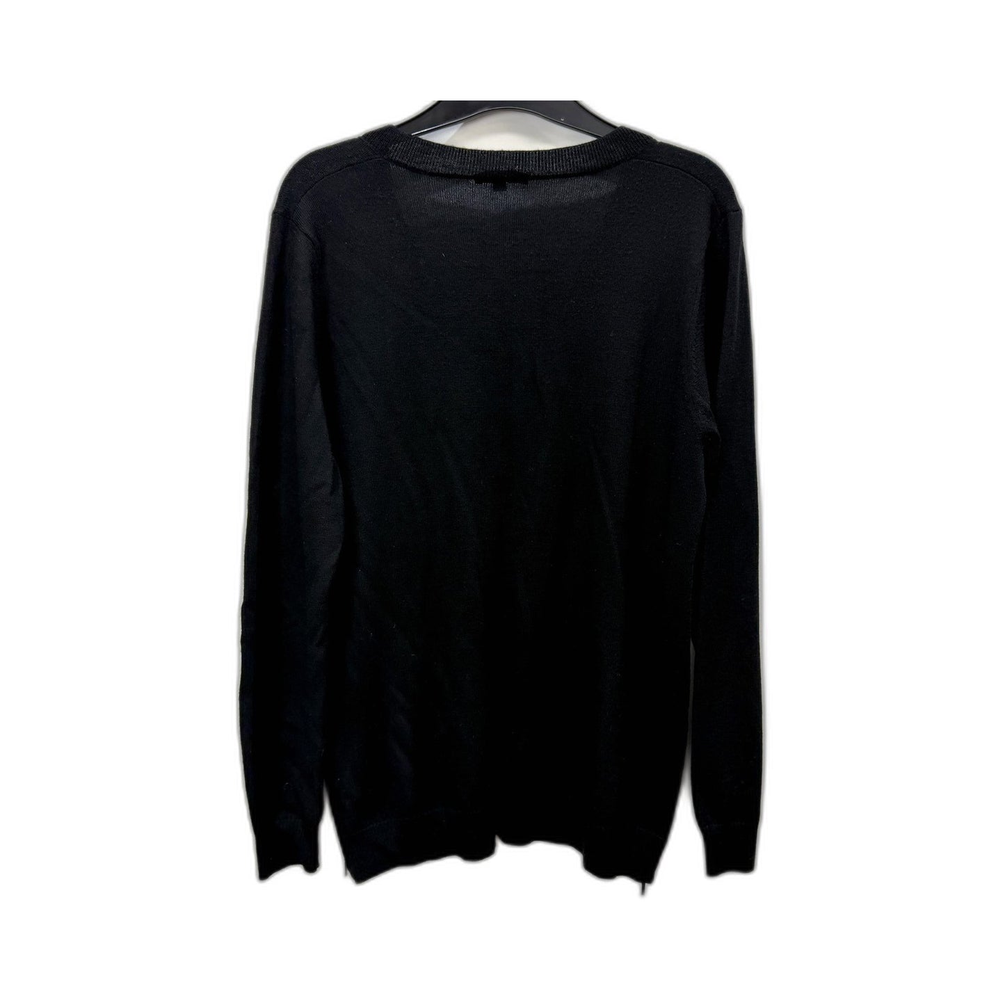 Cue Womens Black Pullover Knit Top with Acrylic Wool Blend Size L