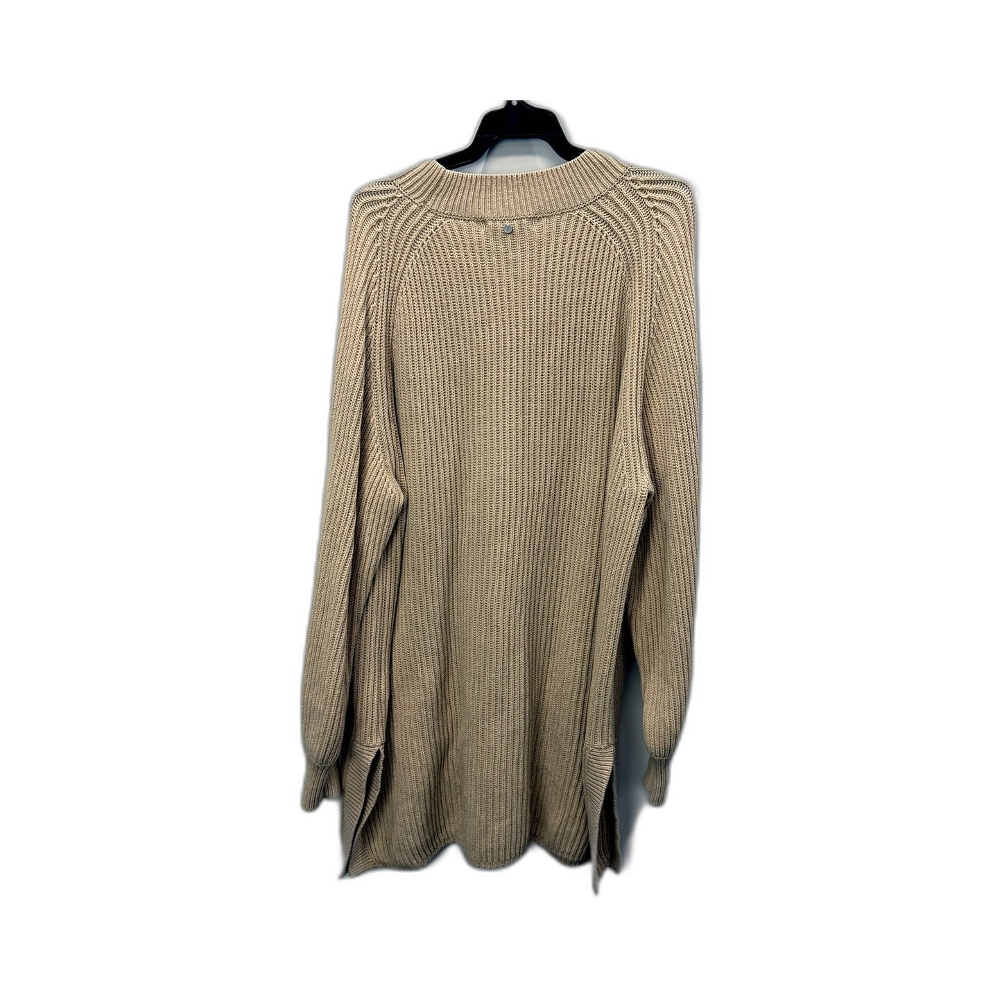 Rusty Womens Pullover Sweater Casual Crew Neck Beige Knit Cotton Size 12