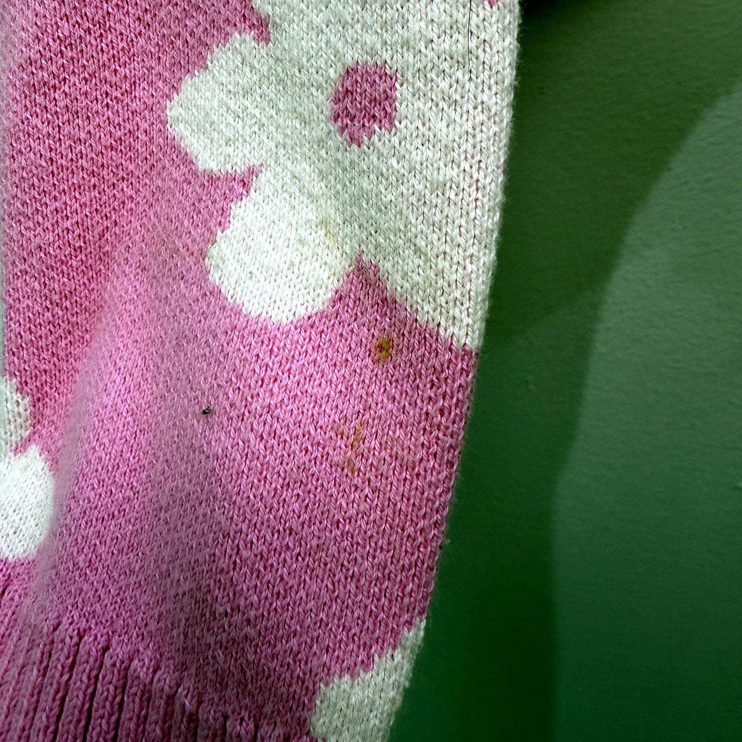 Hollister Womens Floral Print Cardigan Pink Cotton Button Up Long Sleeve Size S