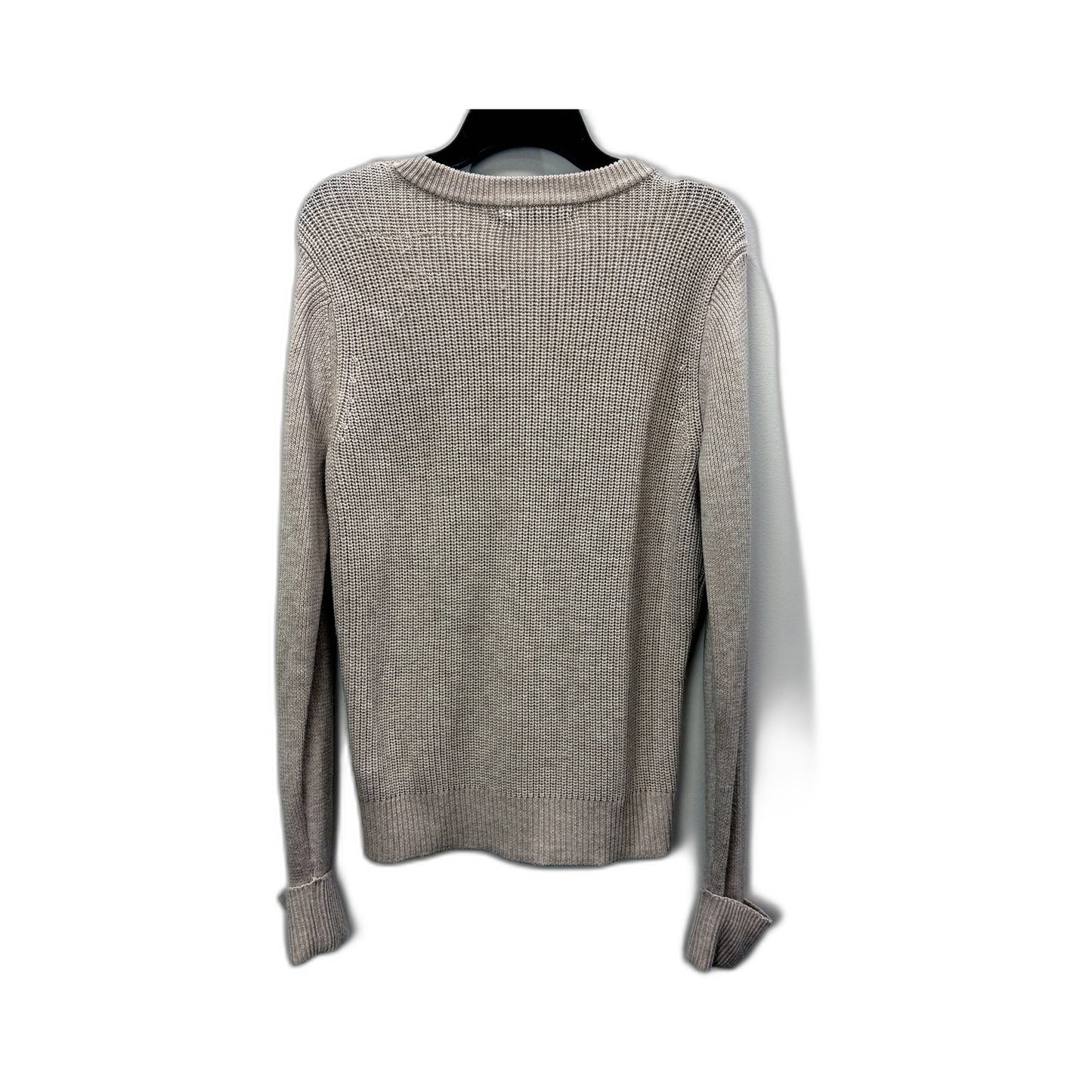 Portmans Womens Beige Knit Pullover Sweater with Button Detail, Size S