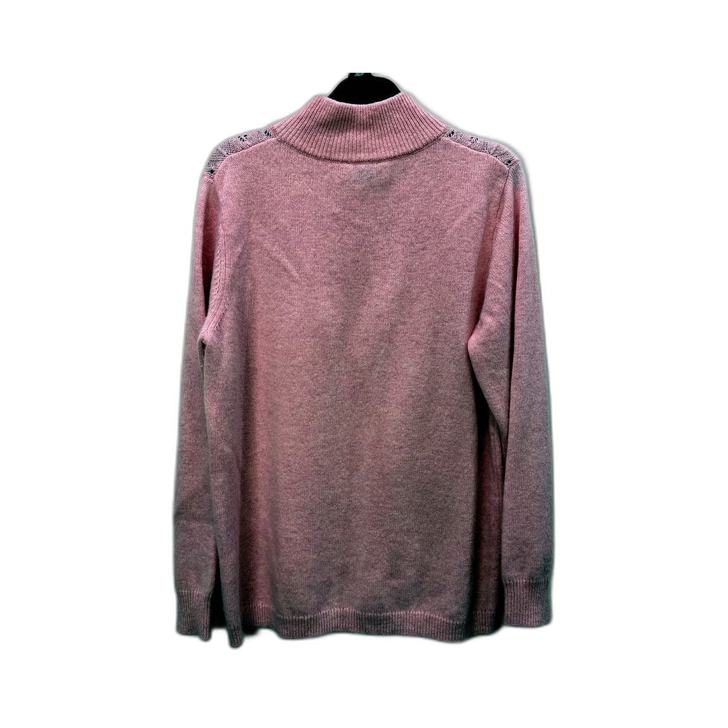 Fellahamilton Womens Pink Pullover Sweater Soft Lambswool Turtleneck Size M
